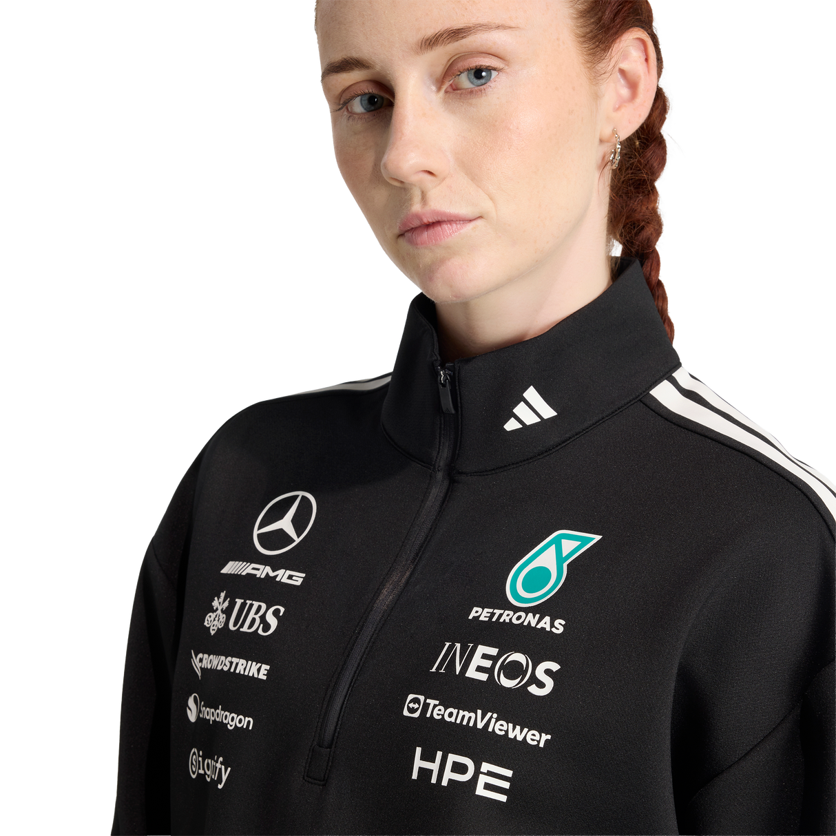 ADIDAS - Mercedes - Amg Petronas Formula 1 Team Engineers Quarter Zip - Donna - Black - image 5