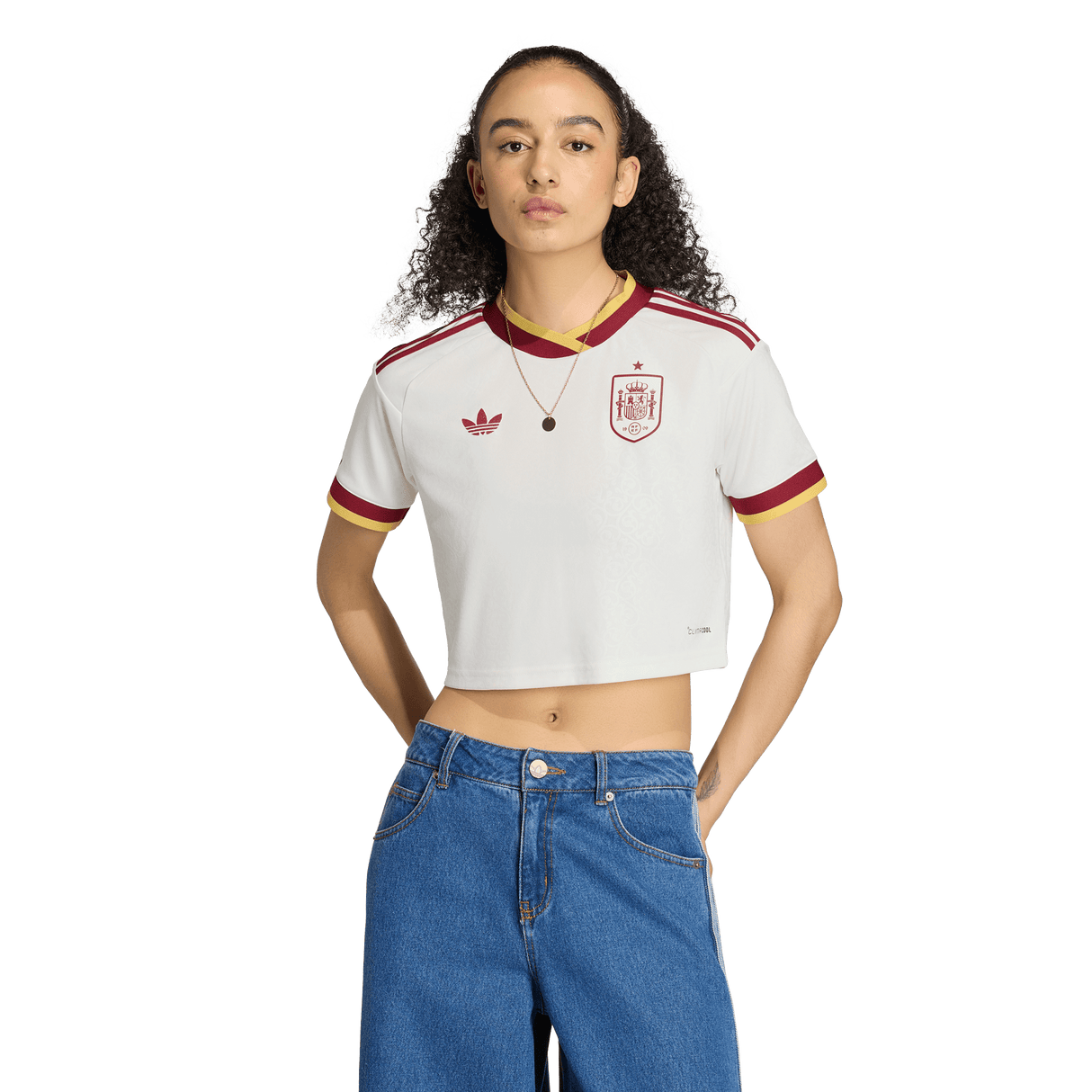 ADIDAS - Spain 26 Away Cropped Jersey - Donna - White - image 3