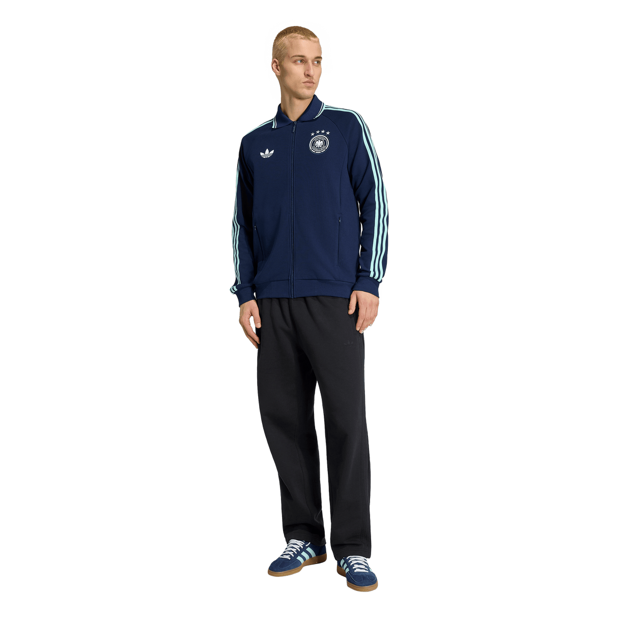 ADIDAS - Germany Away Anthem Jacket - Uomo - Blue - image 5