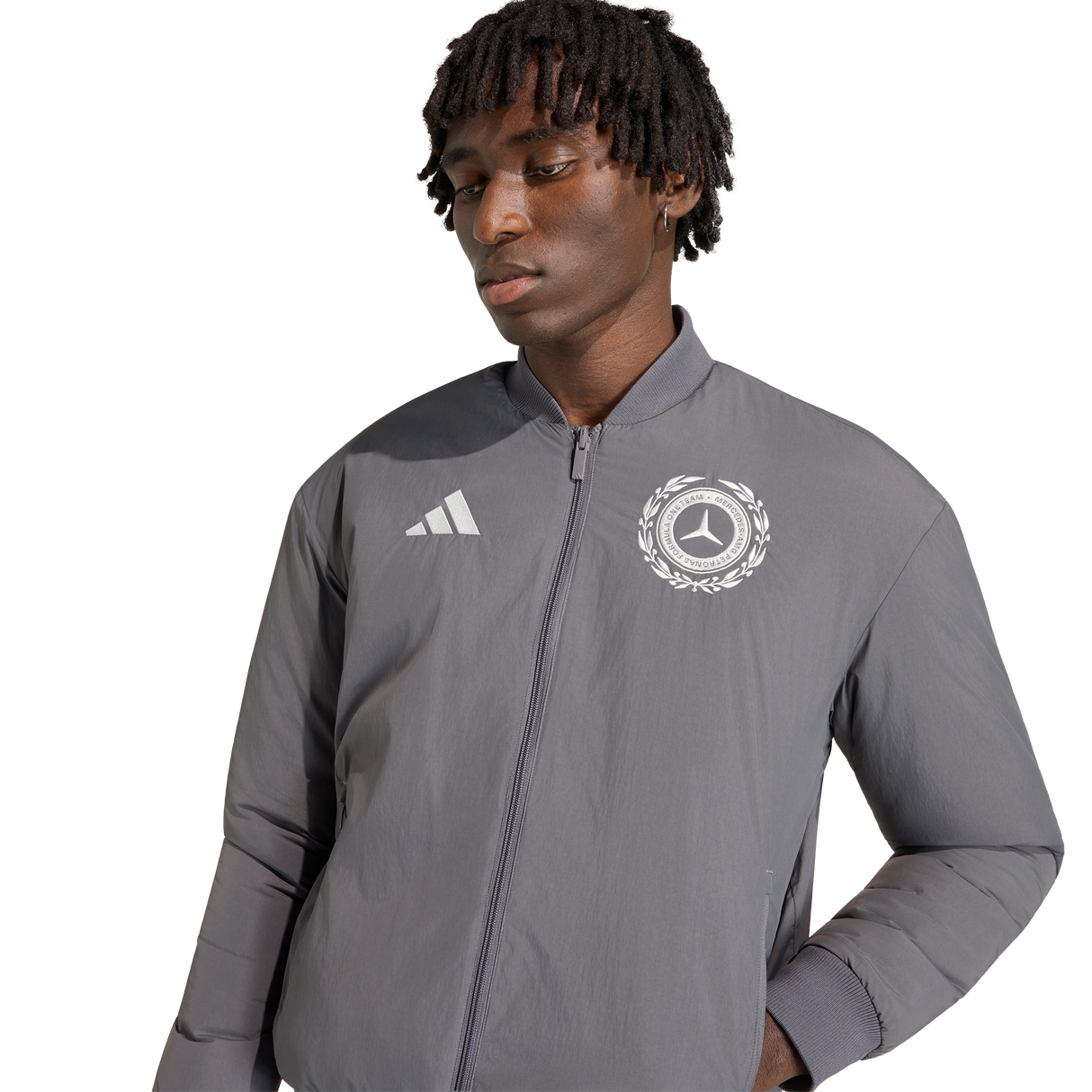 ADIDAS - Mercedes - Amg Petronas Formula 1 Team Silver Arrows Icon Jacket - Uomo - Grey - image 6