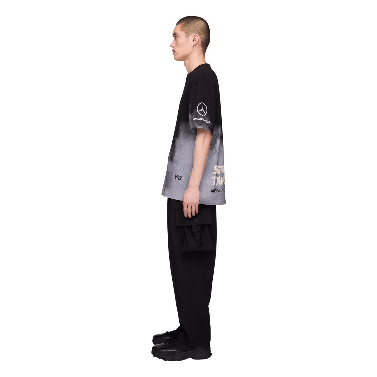 ADIDAS - Y-3 Mercedes - Amg Petronas Formula 1 Team Tour Short Sleeve Tee - Black - image 4
