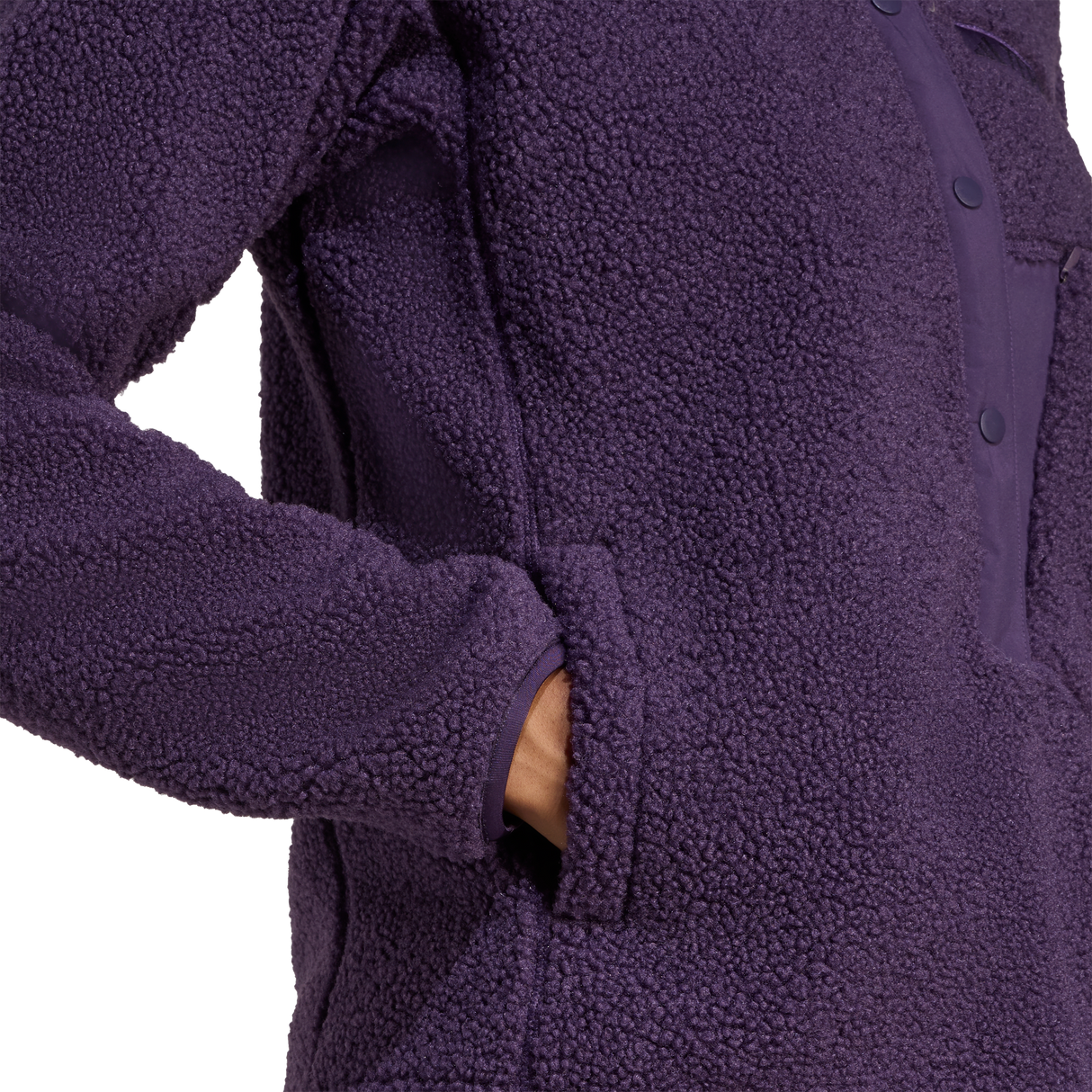 ADIDAS - Felpa TERREX Xploric High Pile Fleece Pullover - Donna - Purple - image 7