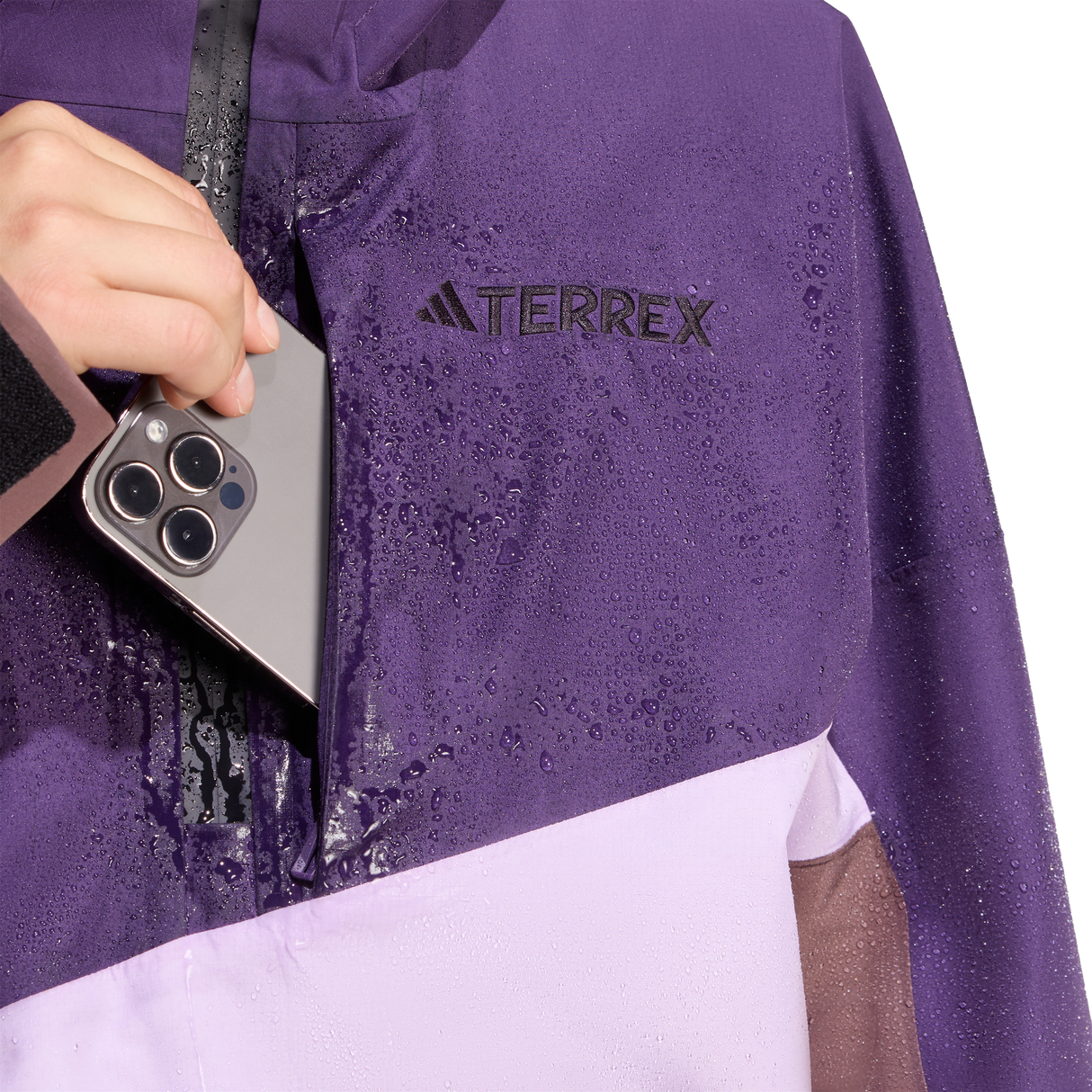 ADIDAS - Giacca Anorak TERREX Xploric CLIMAPROOF A 2 Strati Foderata - Donna - Purple - image 6