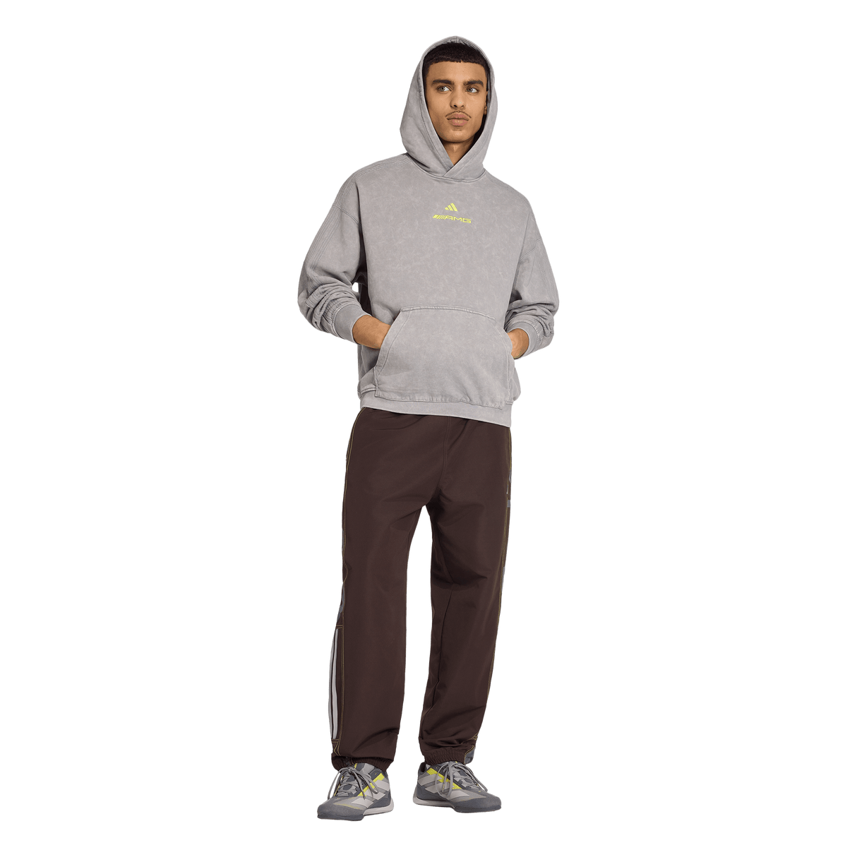 ADIDAS - Amg Washed Hoodie - Uomo - Grey - image 4
