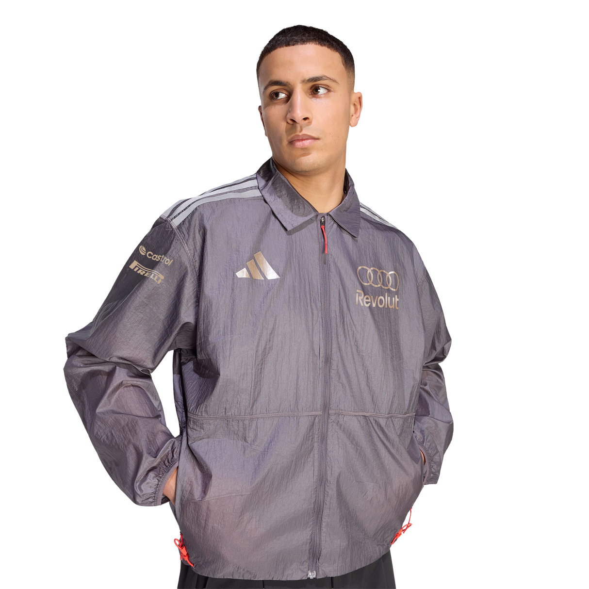 ADIDAS - Audi Revolut Formula One Team 2026 Driver Paddock Jacket - Uomo - Black - image 5