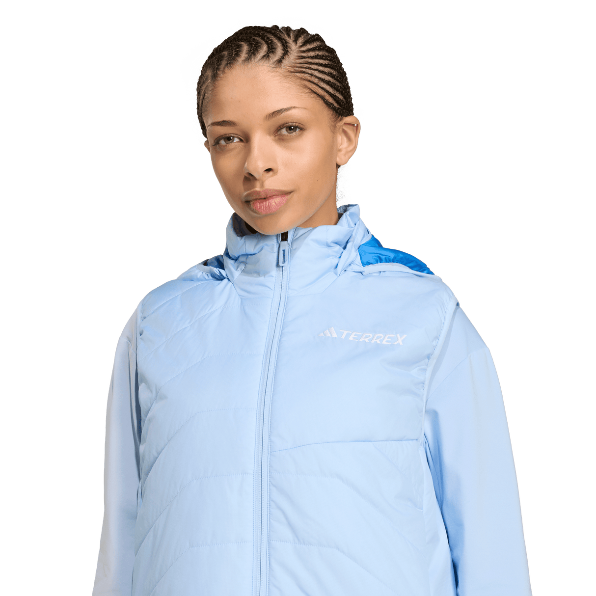 ADIDAS - TERREX Multi CLIMAWARM Insulated Hooded Vest - Donna - Blue - image 5