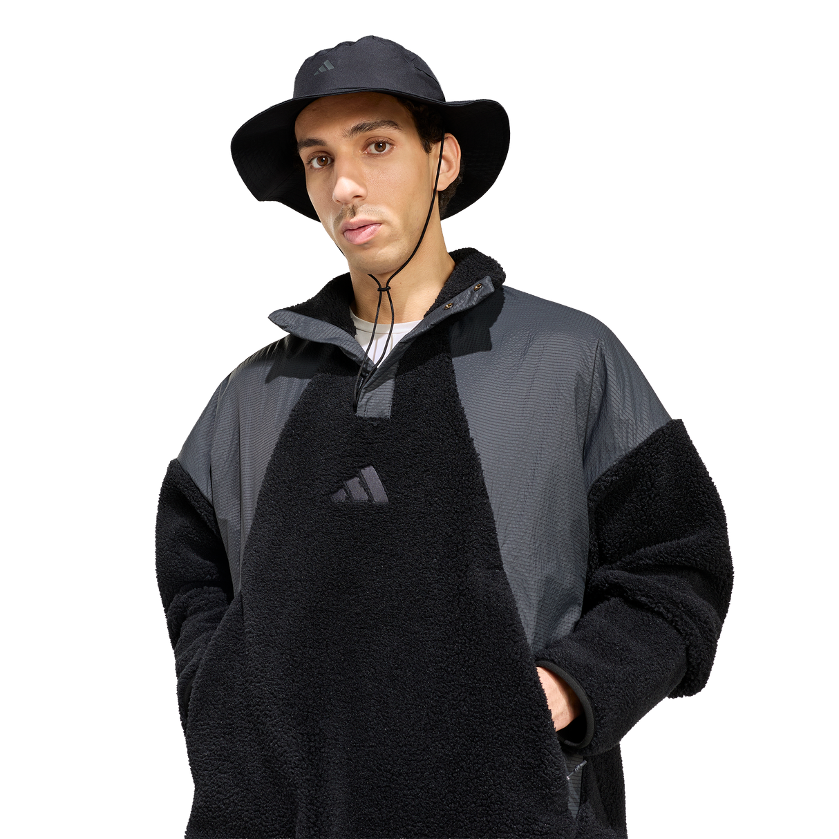 ADIDAS - TERREX Xploric CLIMAWARM High Pile Snap Pullover - Uomo - Black - image 5