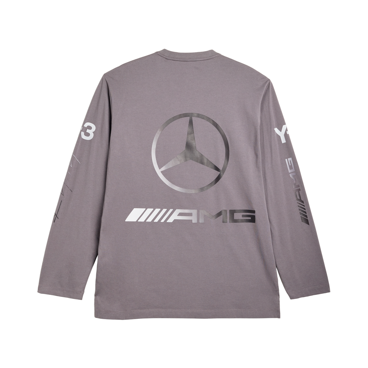 ADIDAS - Y-3 Mercedes - Amg Petronas Formula 1 Team Chaos Logo Long Sleeve Tee - Grey - image 9