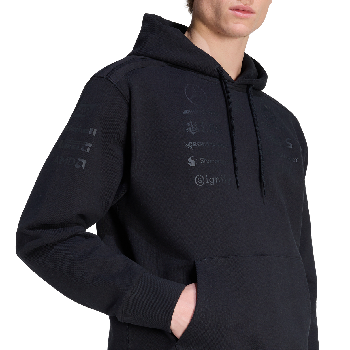 ADIDAS - Mercedes - Amg Petronas Formula 1 Team Felpa Con Cappuccio Night Driver Uomo - Black - image 6