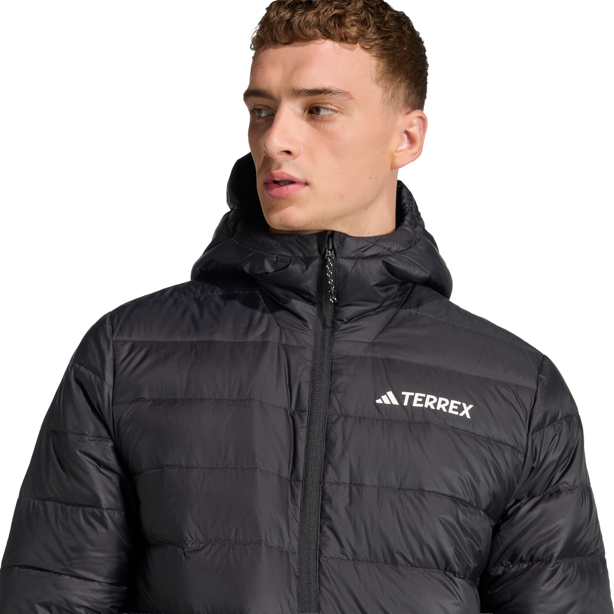 ADIDAS - TERREX Multi Essentials CLIMAWARM Light Down Hooded Jacket - Uomo - Black - image 5