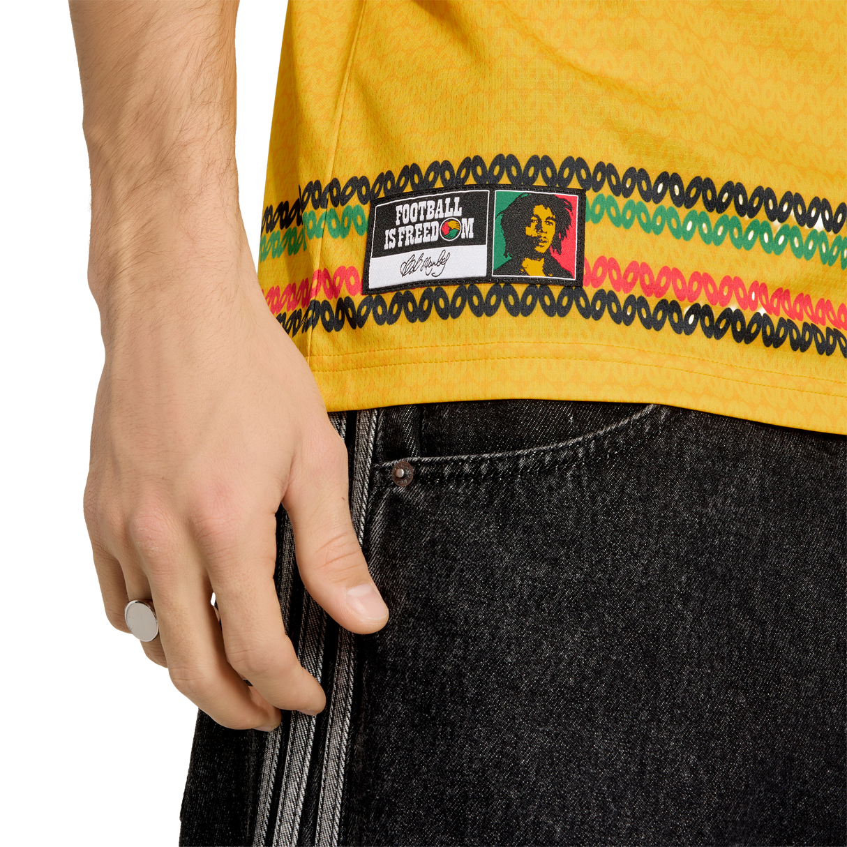 ADIDAS - Jamaica 26 X Bob Marley Home Marley 10 Jersey - Uomo - Yellow - image 7
