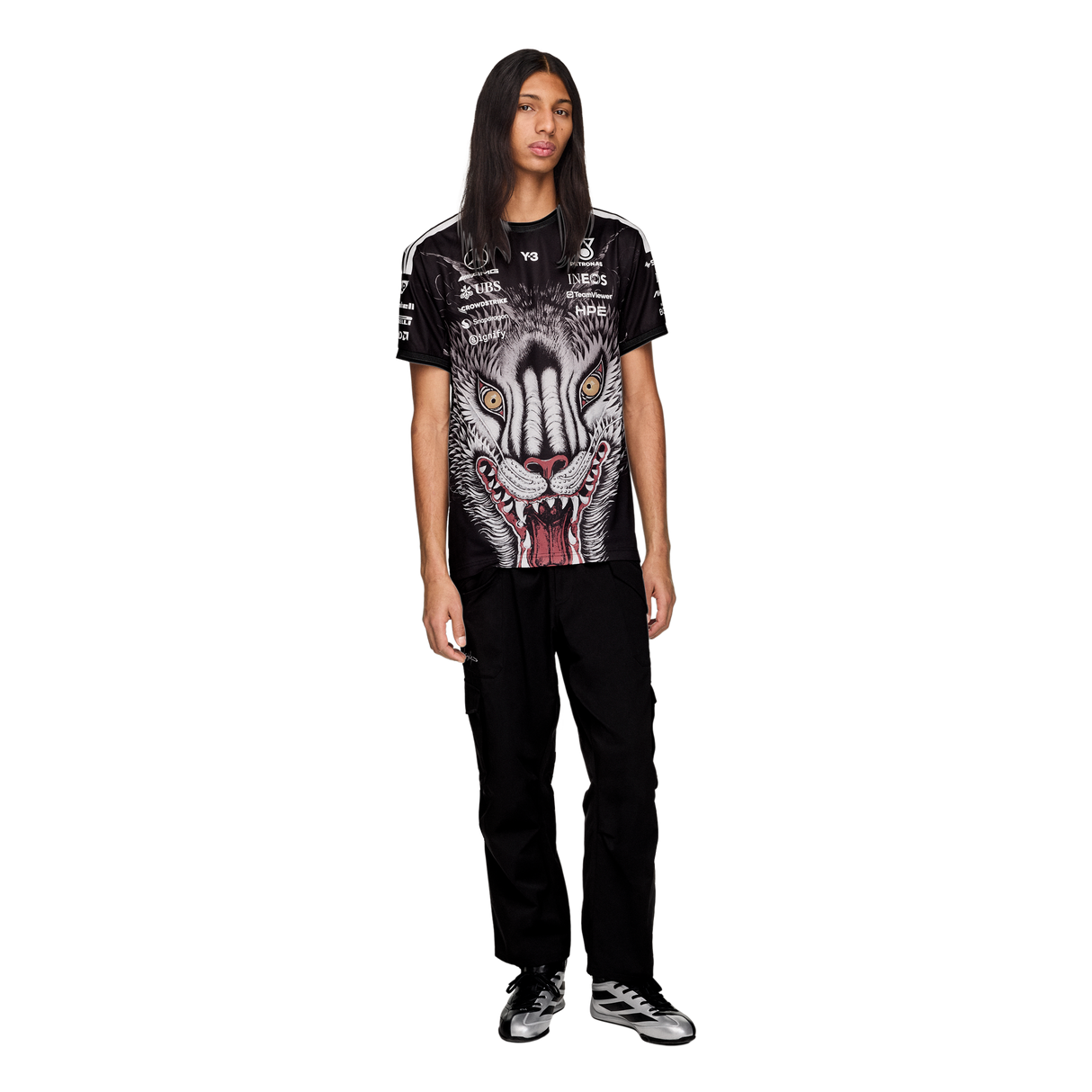 ADIDAS - Y-3 Mercedes - Amg Petronas Formula 1 Team Driver Short Sleeve Jersey - Black - image 5