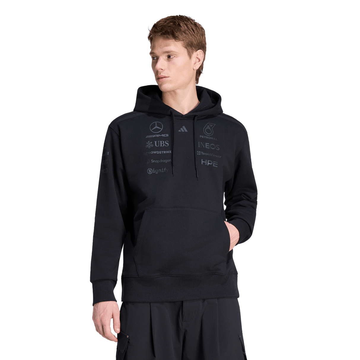ADIDAS - Mercedes - Amg Petronas Formula 1 Team Felpa Con Cappuccio Night Driver Uomo - Black - image 2
