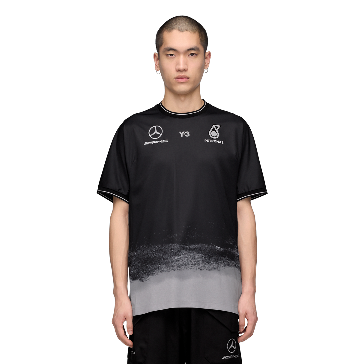 ADIDAS - Y-3 Mercedes - Amg Petronas Formula 1 Team Mechanics Short Sleeve Jersey - Black - image 2