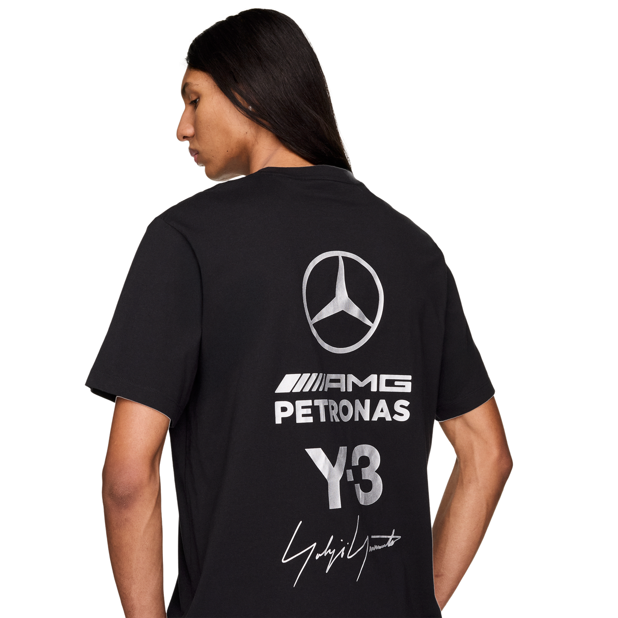 ADIDAS - Y-3 Mercedes - Amg Petronas Formula 1 Team Logo Stack Short Sleeve Tee - image 8