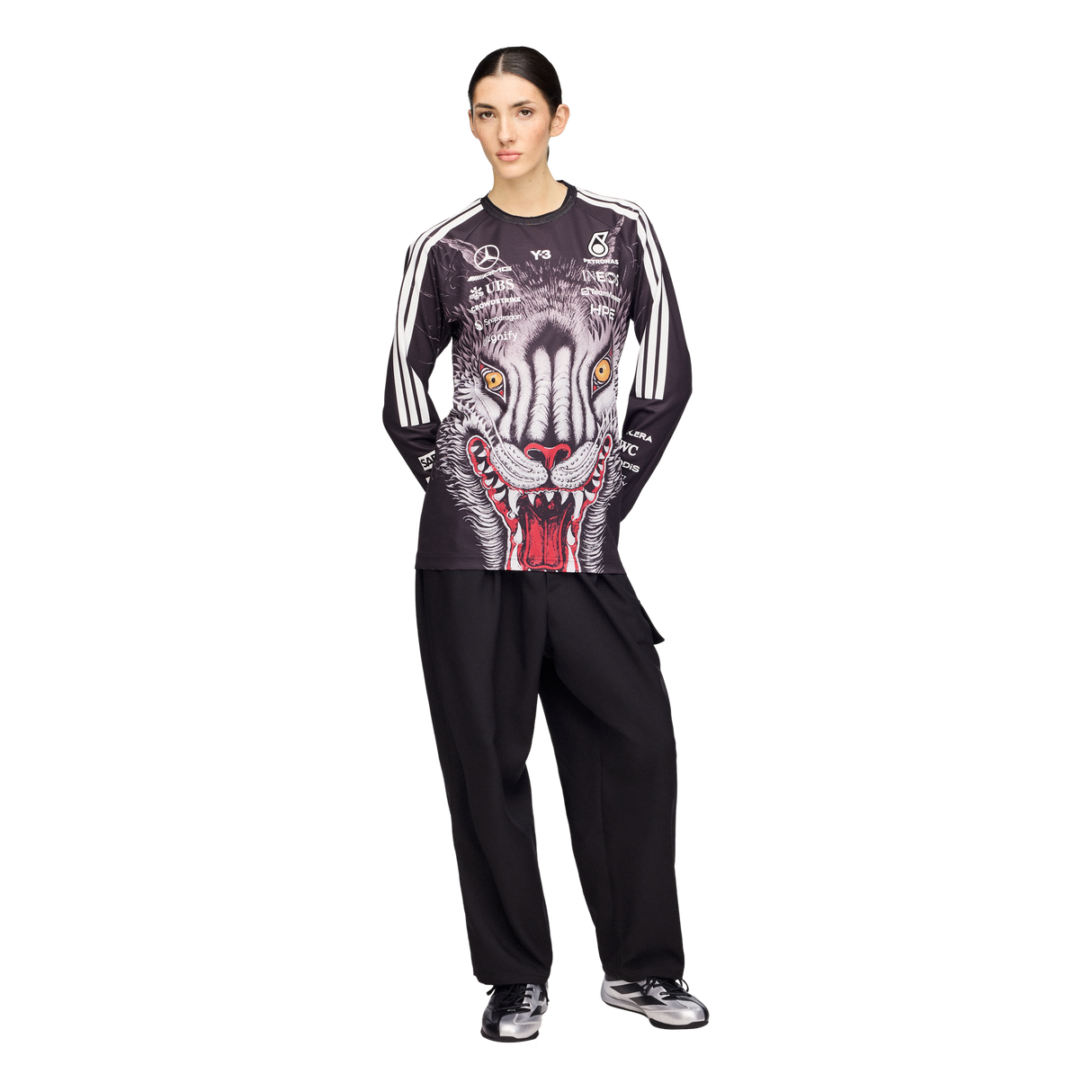 ADIDAS - Y-3 Mercedes - Amg Petronas Formula 1 Team Driver Long Sleeve Jersey - Black - image 6