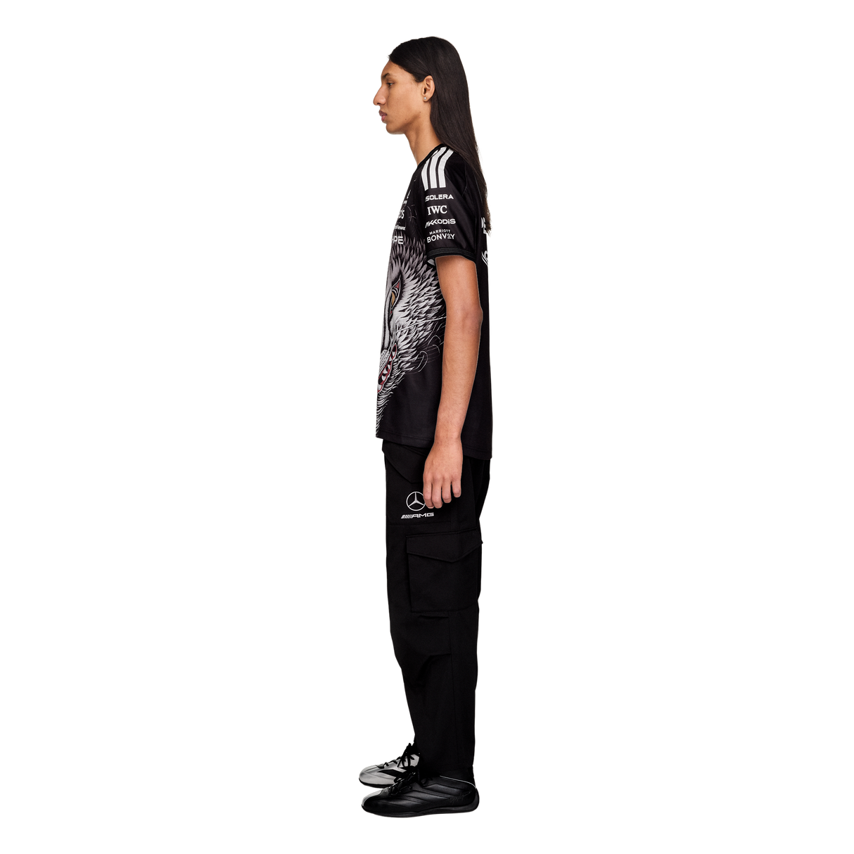 ADIDAS - Y-3 Mercedes - Amg Petronas Formula 1 Team Driver Short Sleeve Jersey - Black - image 4