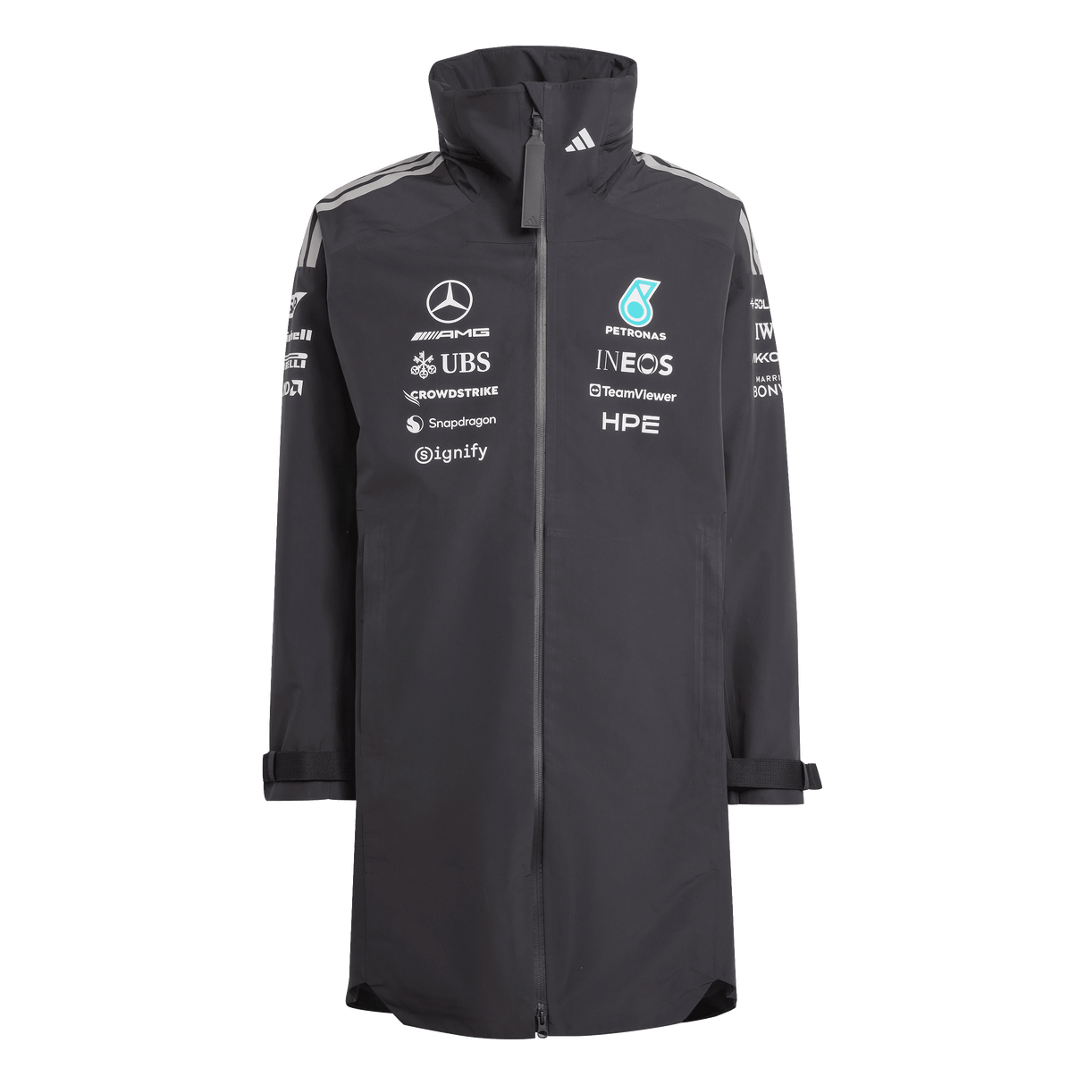 ADIDAS - Parka Antipioggia Mercedes - Amg Petronas Formula 1 Team Engineers - Uomo - Black - image 1
