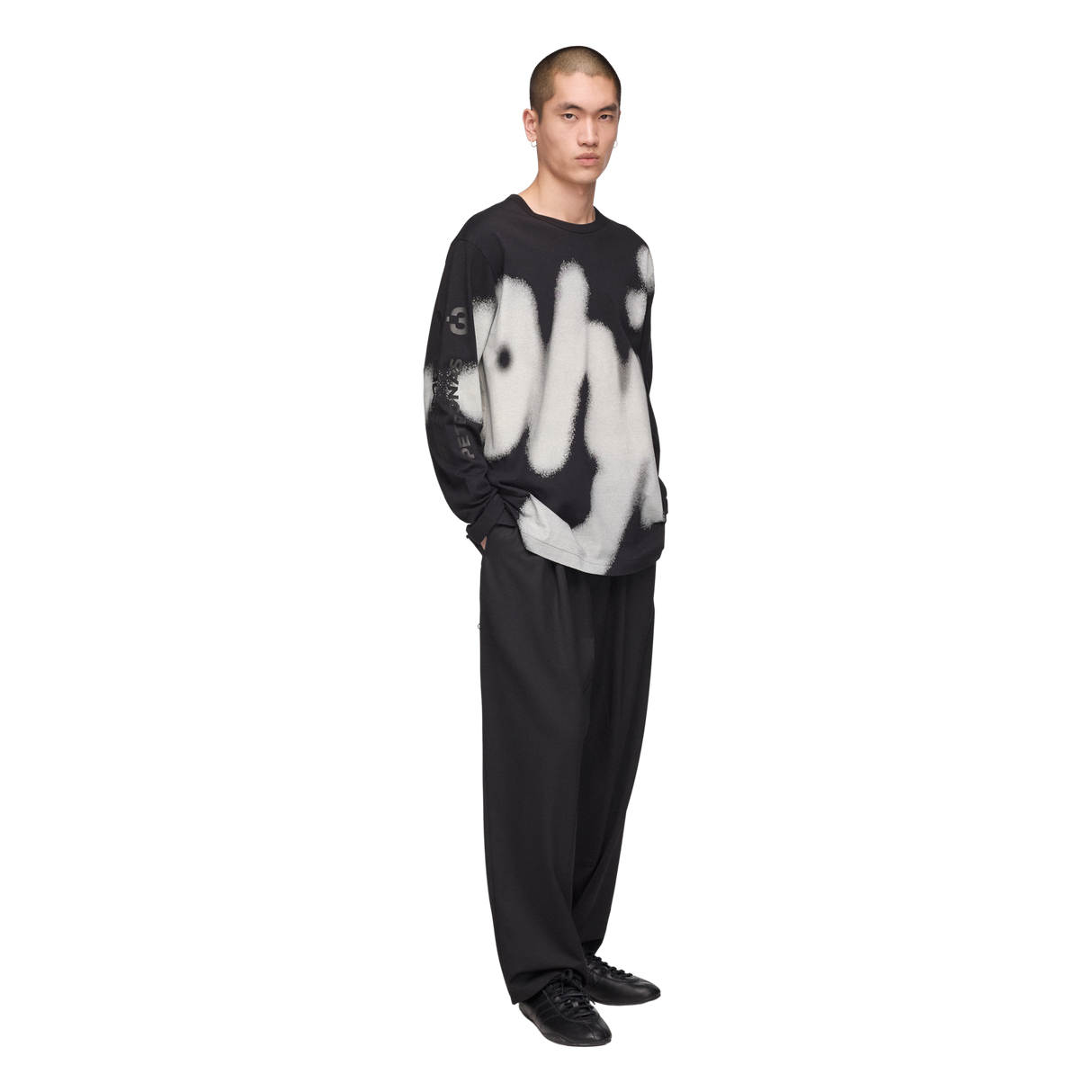 ADIDAS - Y-3 Mercedes - Amg Petronas Formula 1 Team Yohji Graphic Long Sleeve Tee - Black - image 5