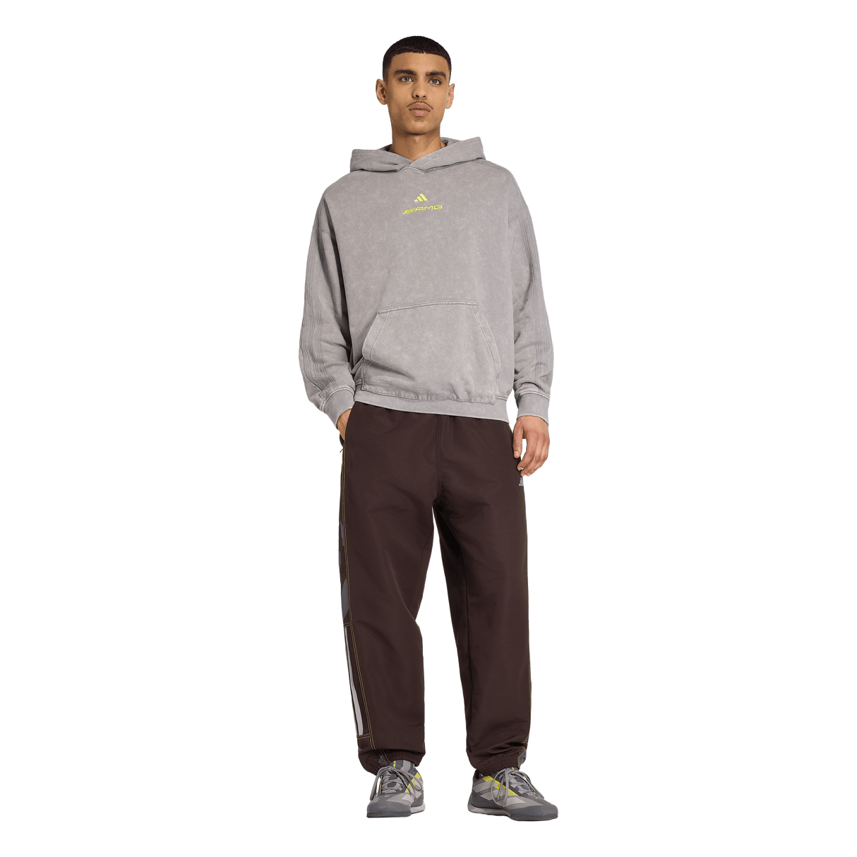 ADIDAS - Amg Washed Hoodie - Uomo - Grey - image 5