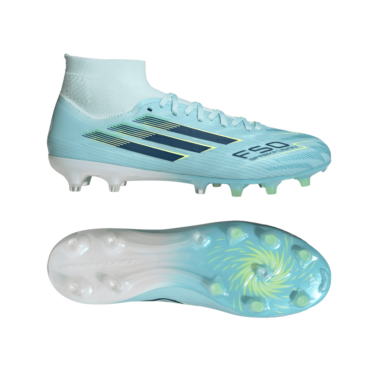 ADIDAS - F50 Sparkfusion Pro Mid Cut Firm Ground / Multi Ground Football Boots - Donna - Black - image 10
