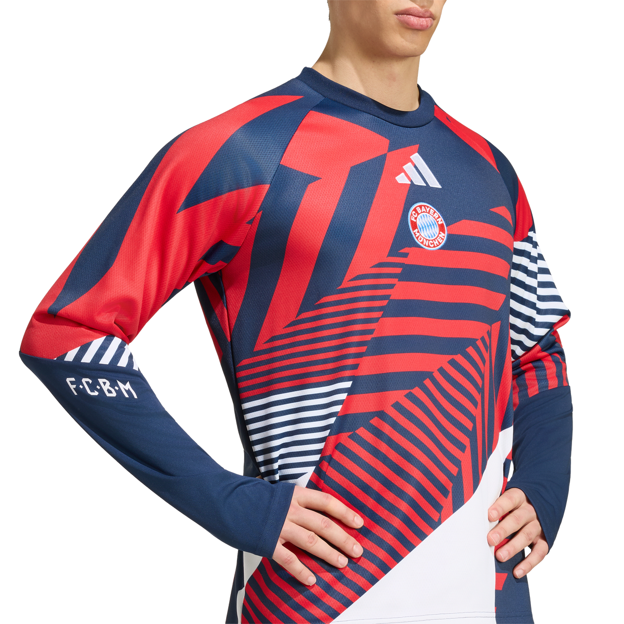 ADIDAS - Fc Bayern 26/27 Pre Match Warm Top - Uomo - Blue - image 7