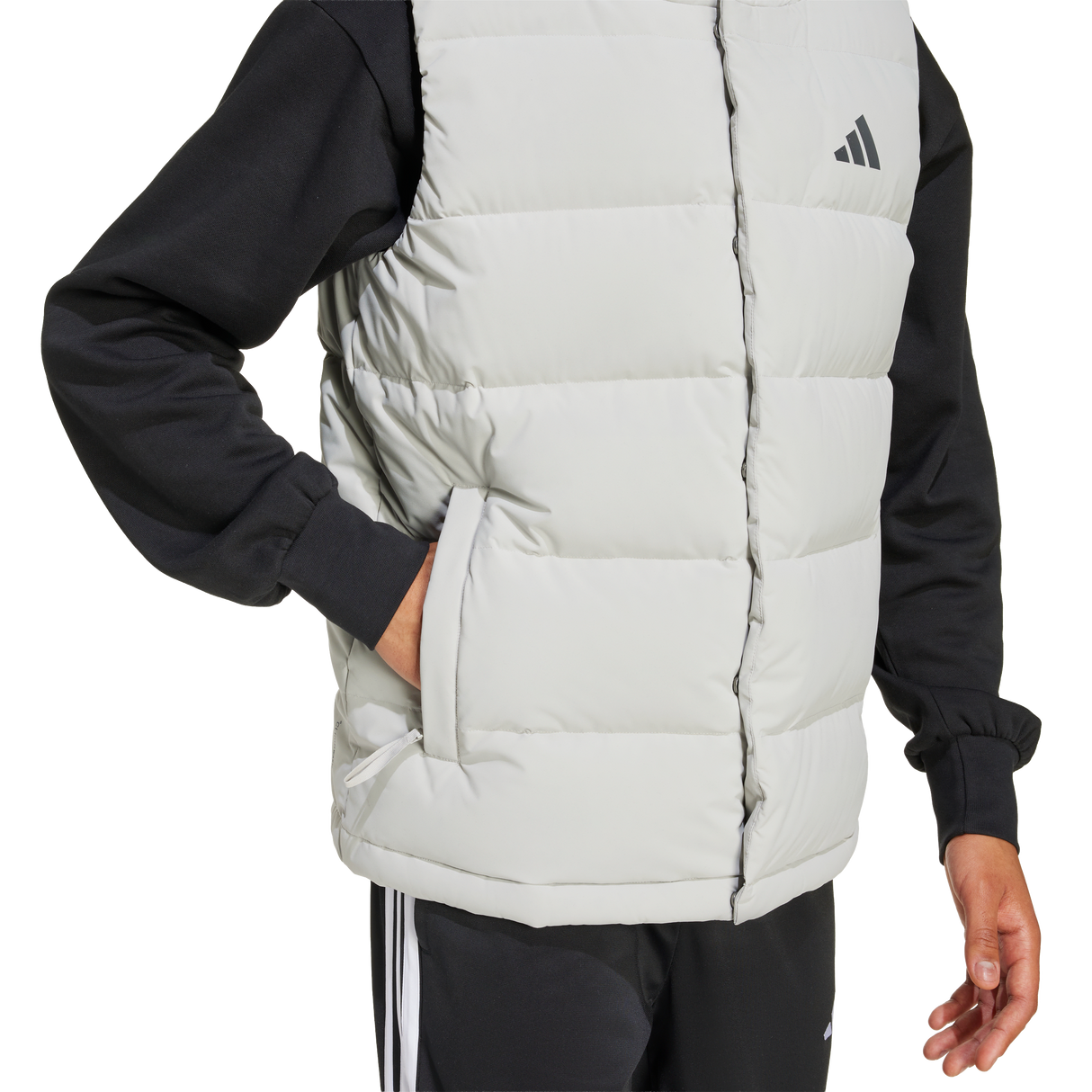 ADIDAS - Gilet In Piumino Con Cappuccio Helionic CLIMAWARM - Uomo - Grey - image 6