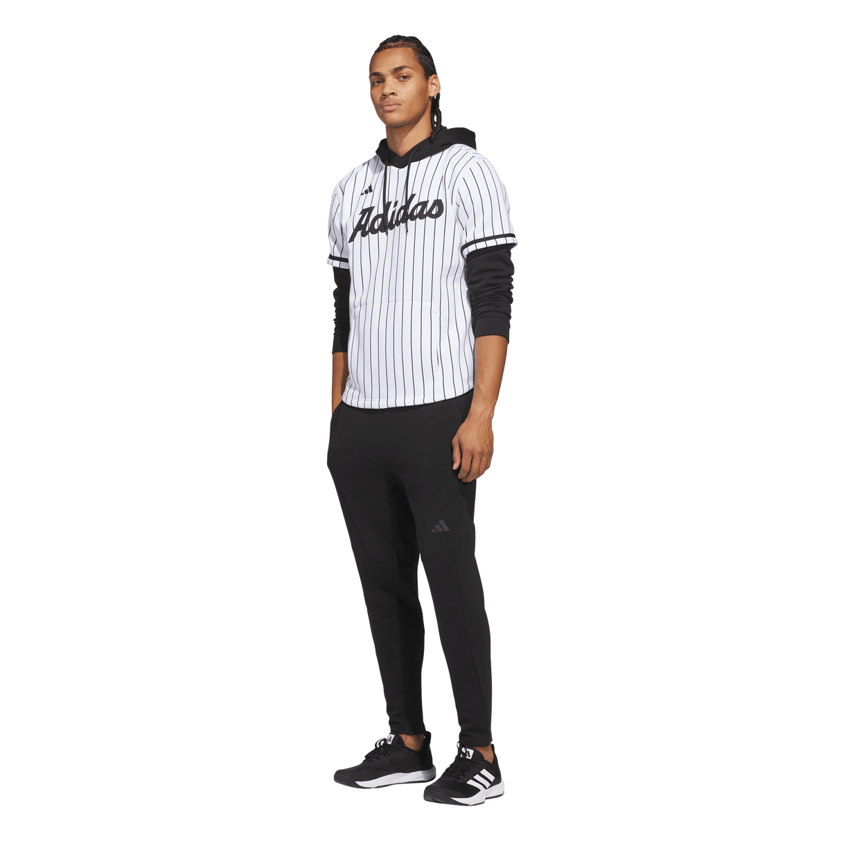 ADIDAS - Maglia Con Cappuccio Adidas Dugout Pinstripe - Uomo - White - image 4