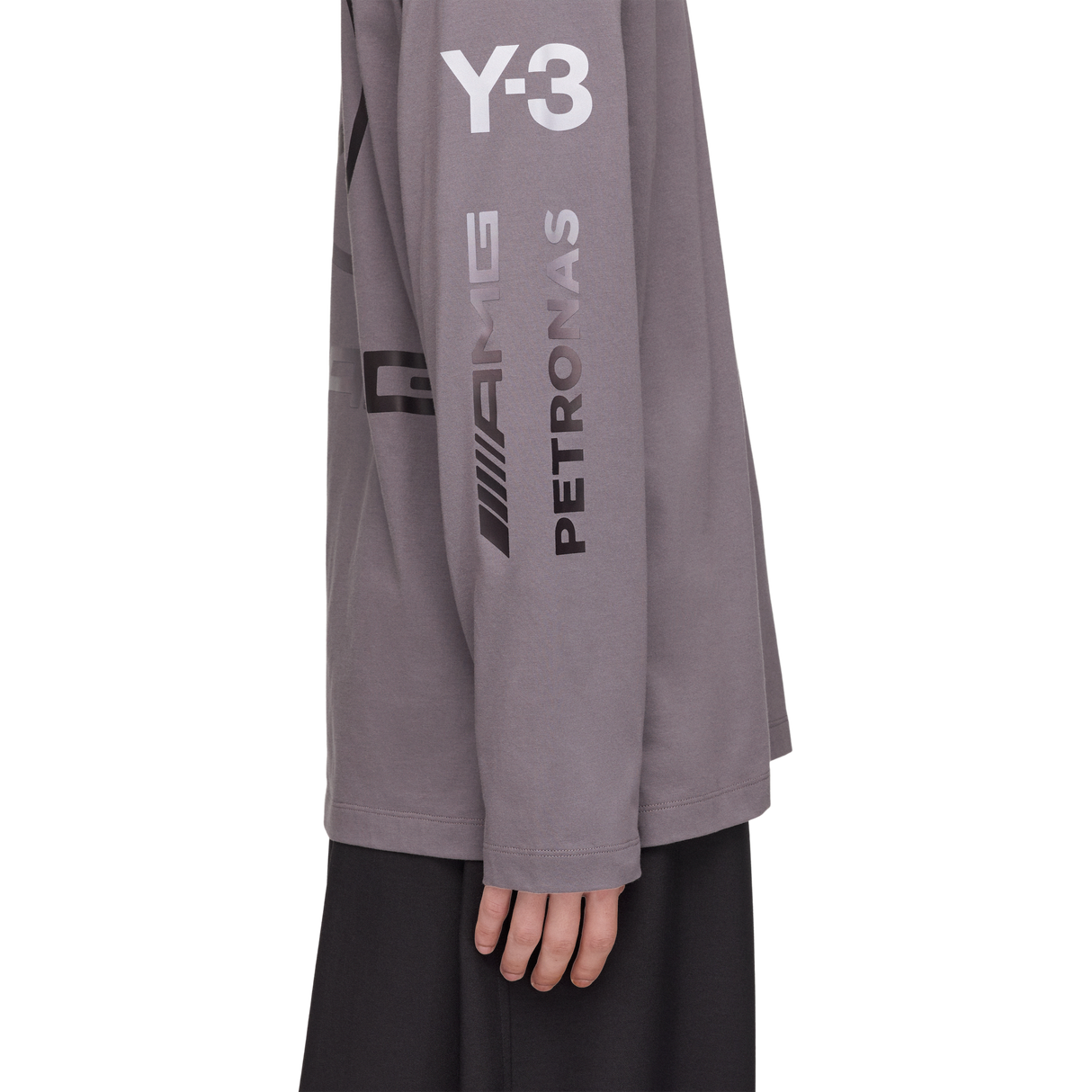 ADIDAS - Y-3 Mercedes - Amg Petronas Formula 1 Team Chaos Logo Long Sleeve Tee - Grey - image 8
