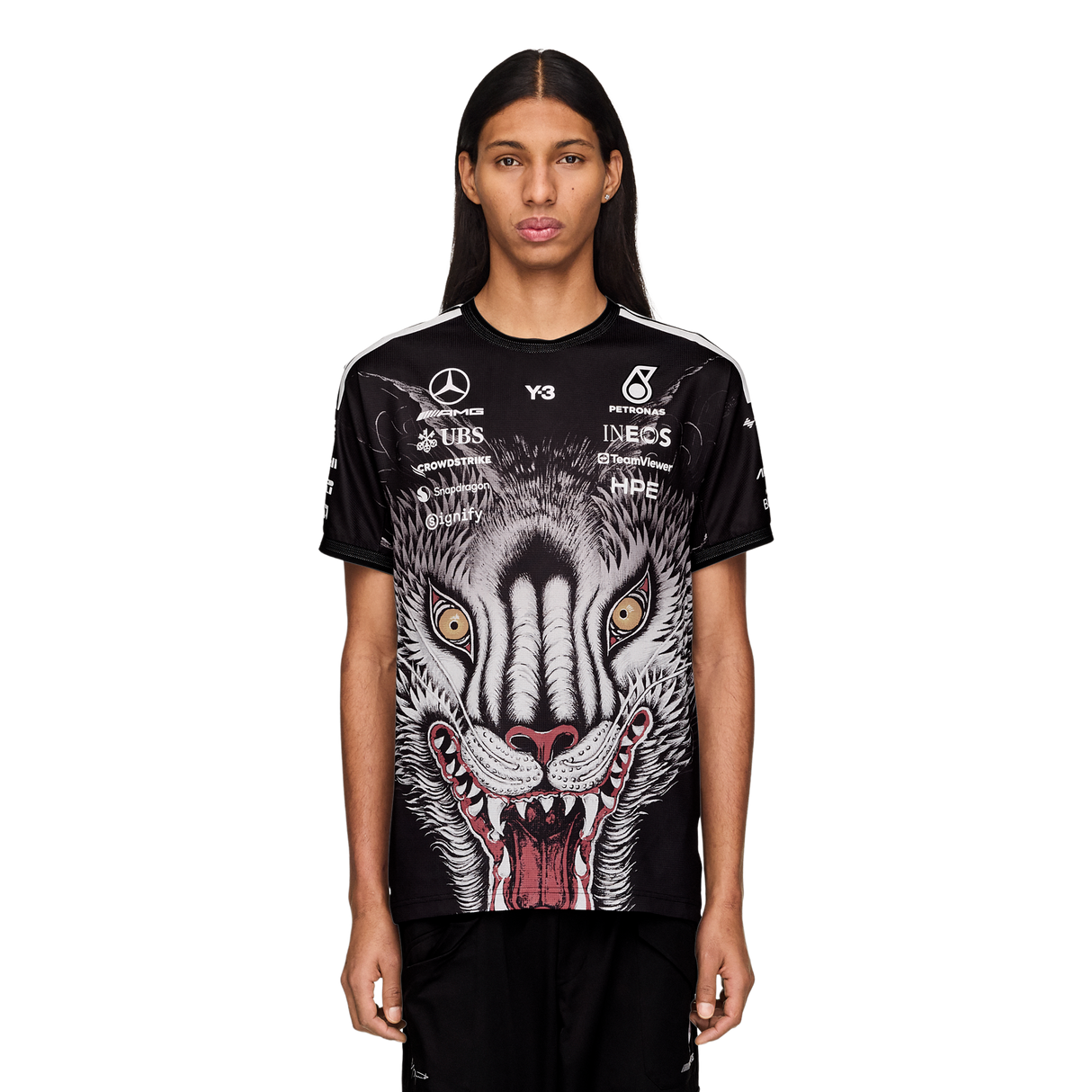 ADIDAS - Y-3 Mercedes - Amg Petronas Formula 1 Team Driver Short Sleeve Jersey - Black - image 2