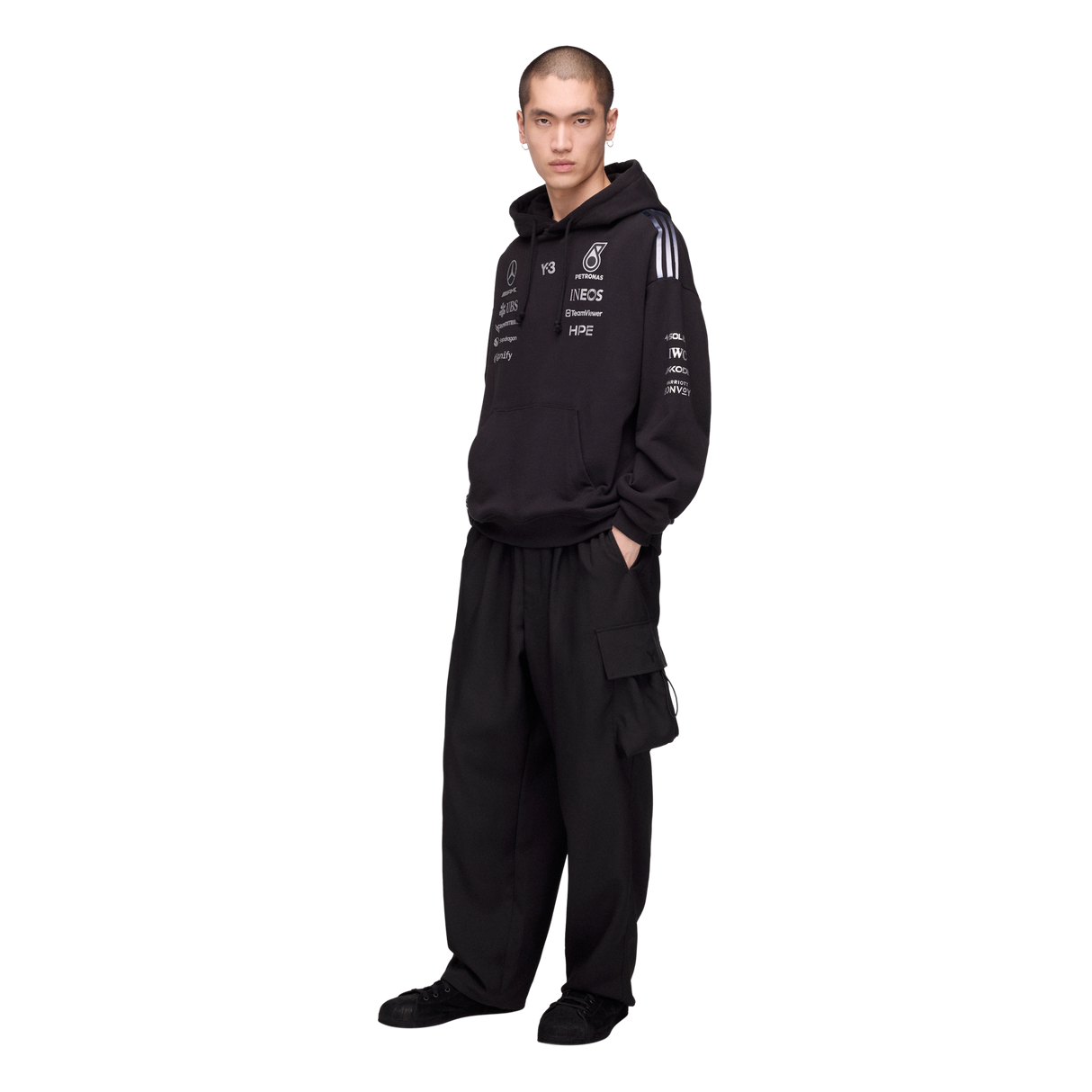 ADIDAS - Y-3 Mercedes - Amg Petronas Formula 1 Team Hoodie - Black - image 5