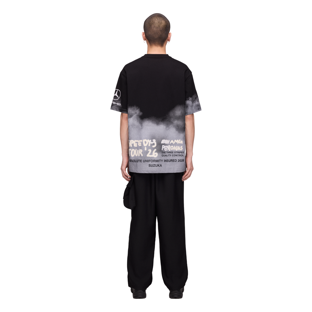 ADIDAS - Y-3 Mercedes - Amg Petronas Formula 1 Team Tour Short Sleeve Tee - Black - image 3