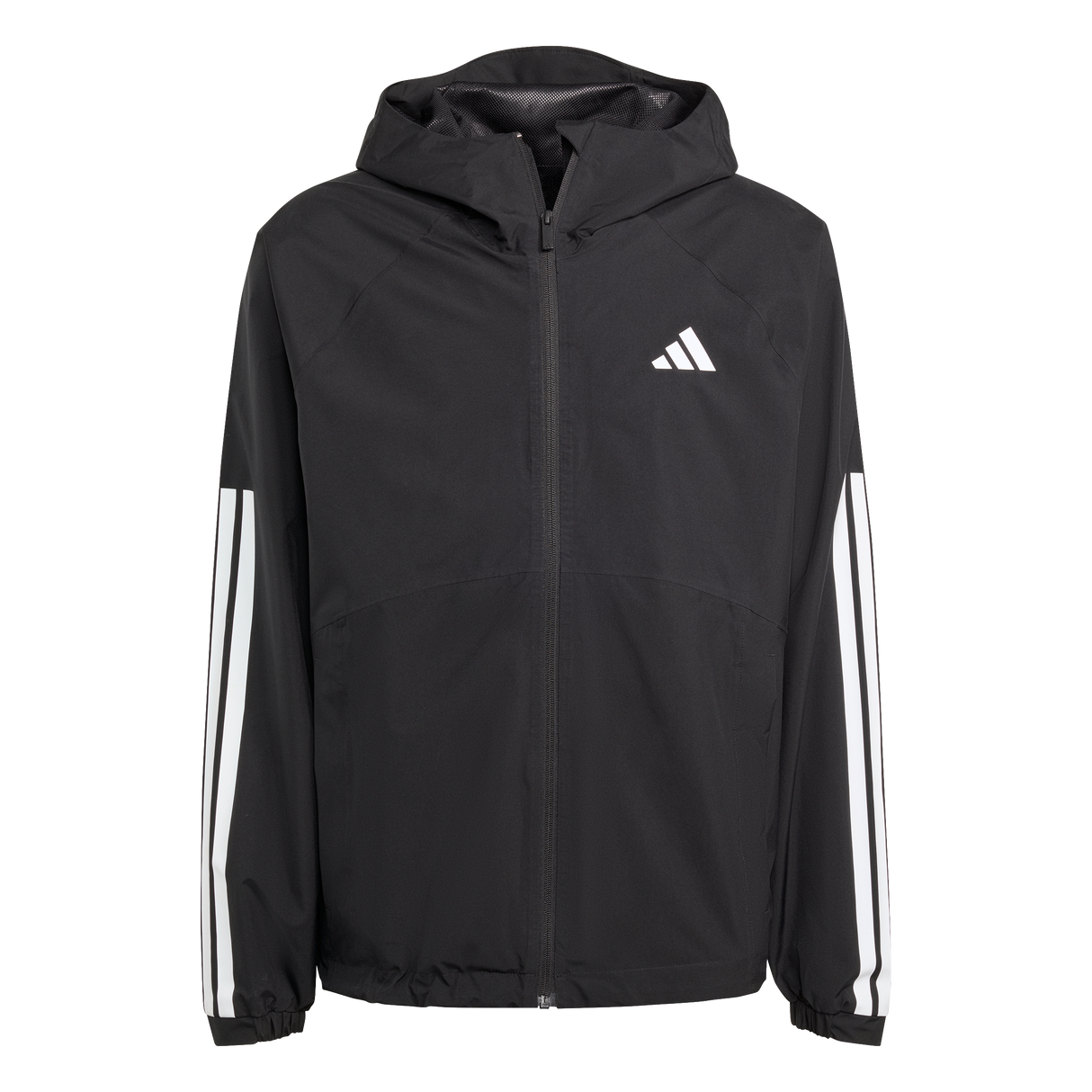 ADIDAS - Essentials CLIMAPROOF 3 Stripes Hooded Jackets - Uomo - Black - image 1