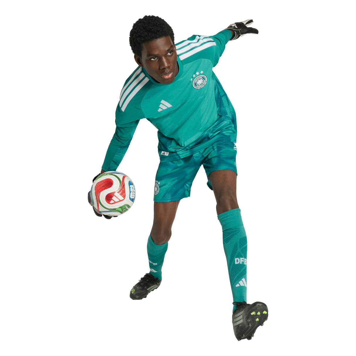 ADIDAS - Germany 26 Home Authentic Goalkeeper Long Sleeve Jersey - Uomo - Green - image 5