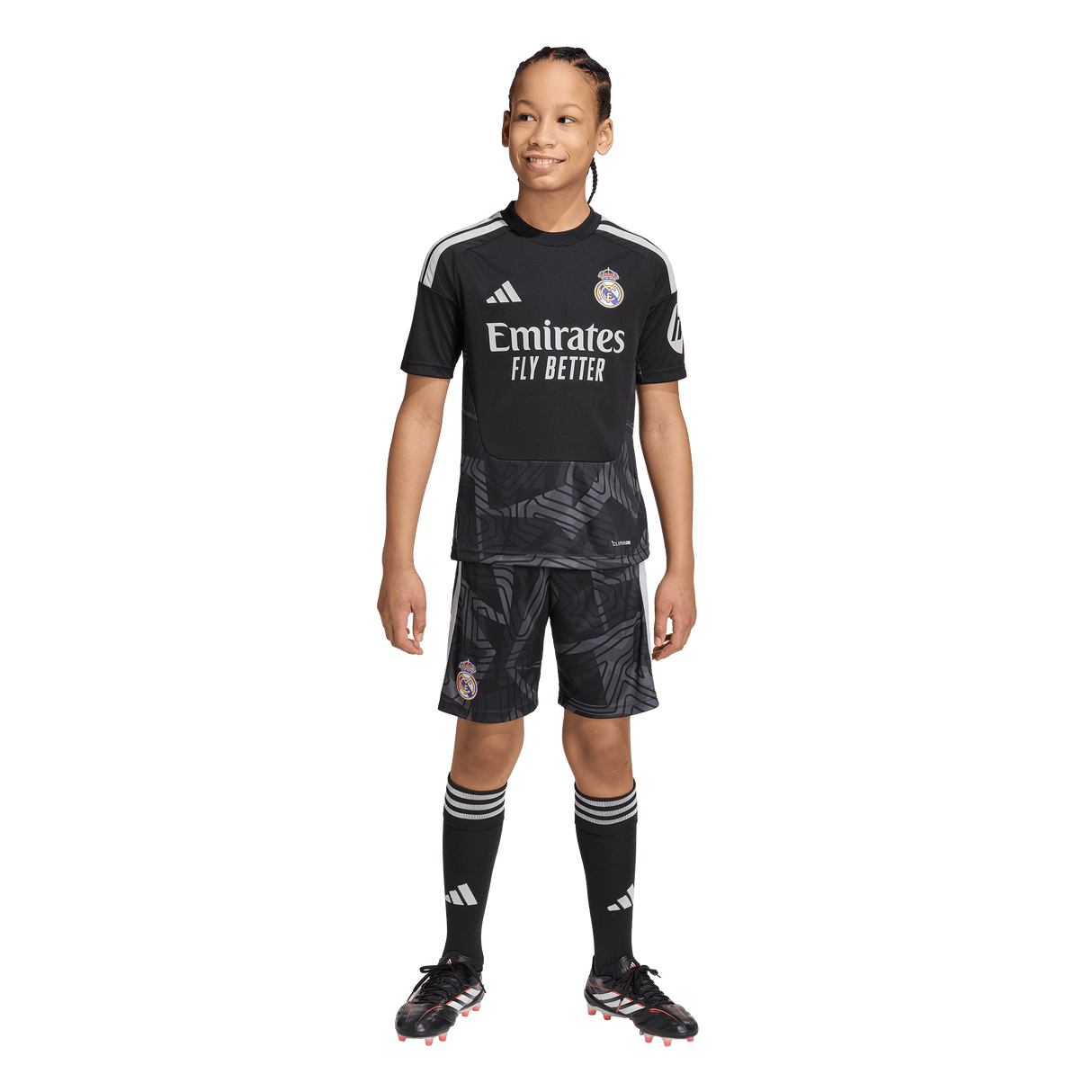 ADIDAS - Real Madrid 26/27 Home Goalkeeper Kids Kit - Black - image 6