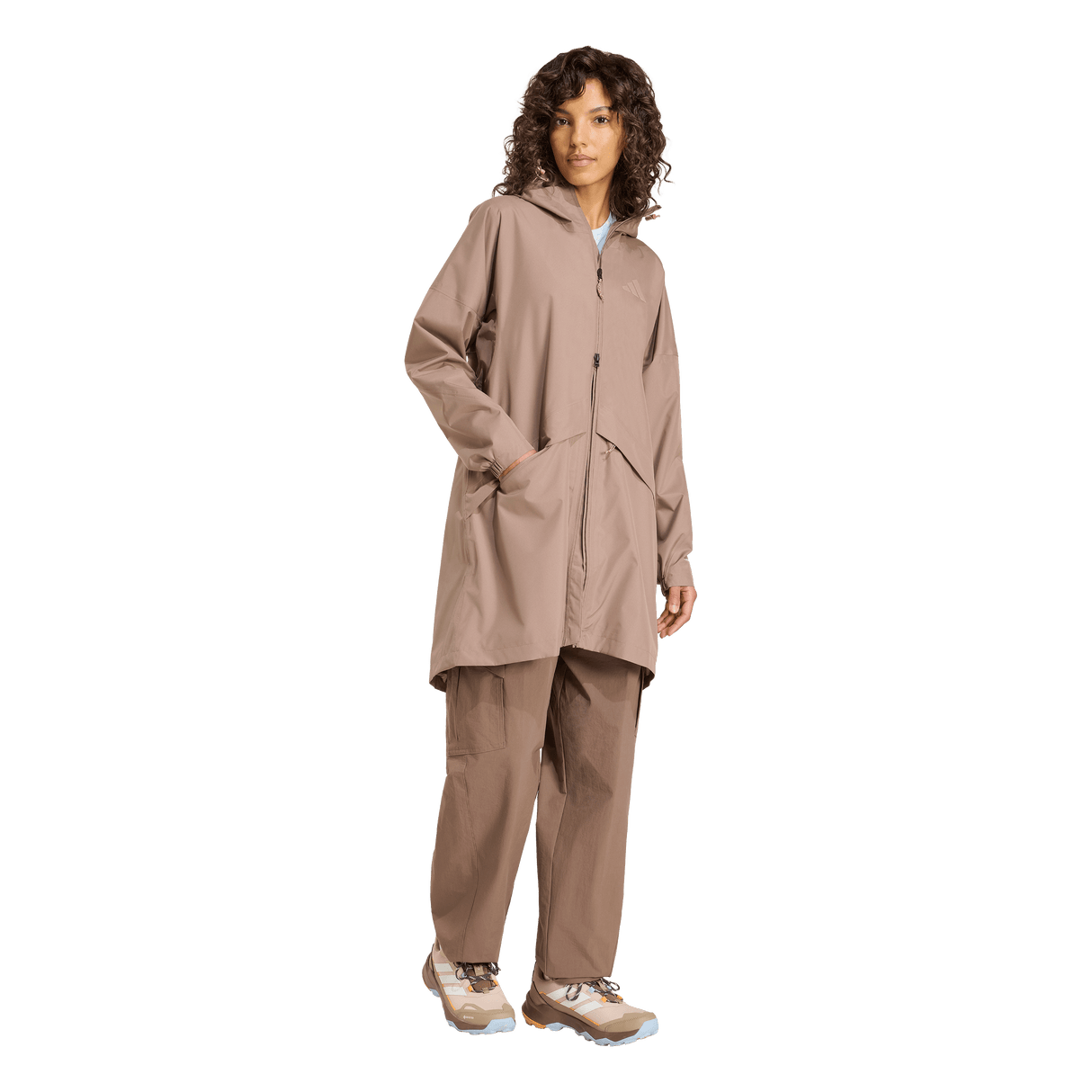 ADIDAS - Parka Impermeabile TERREX Multi CLIMAPROOF A 2 Strati - Donna - Brown - image 4