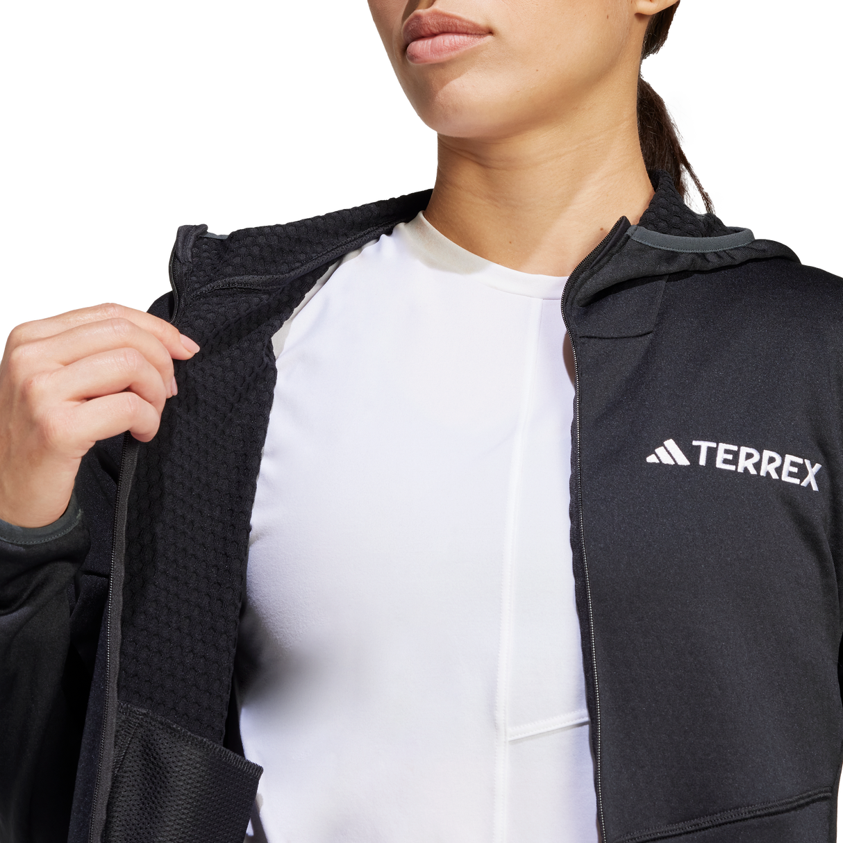ADIDAS - Giacca Con Cappuccio In Fleece Leggero CLIMAWARM TERREX Xperior - Donna - image 5