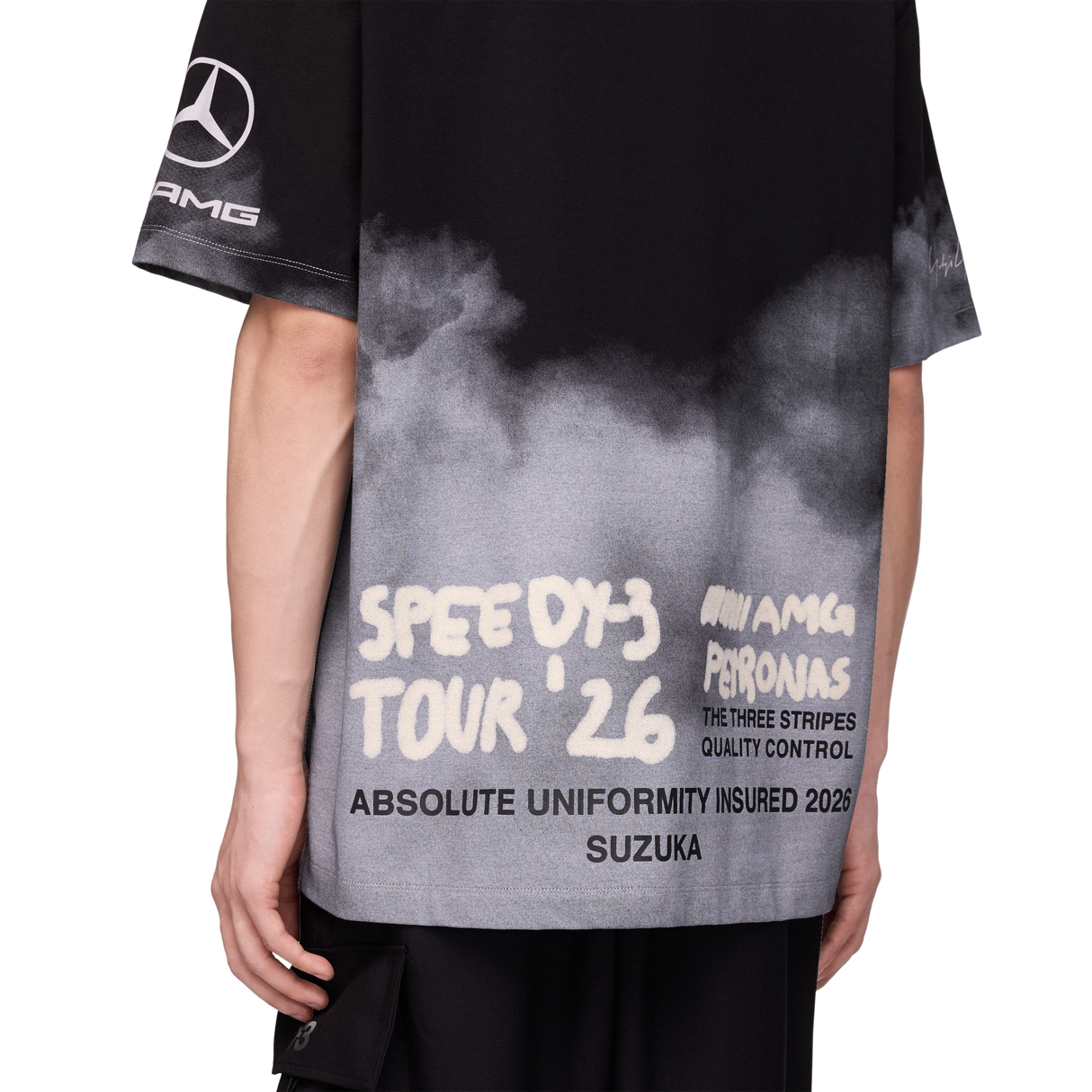 ADIDAS - Y-3 Mercedes - Amg Petronas Formula 1 Team Tour Short Sleeve Tee - Black - image 7