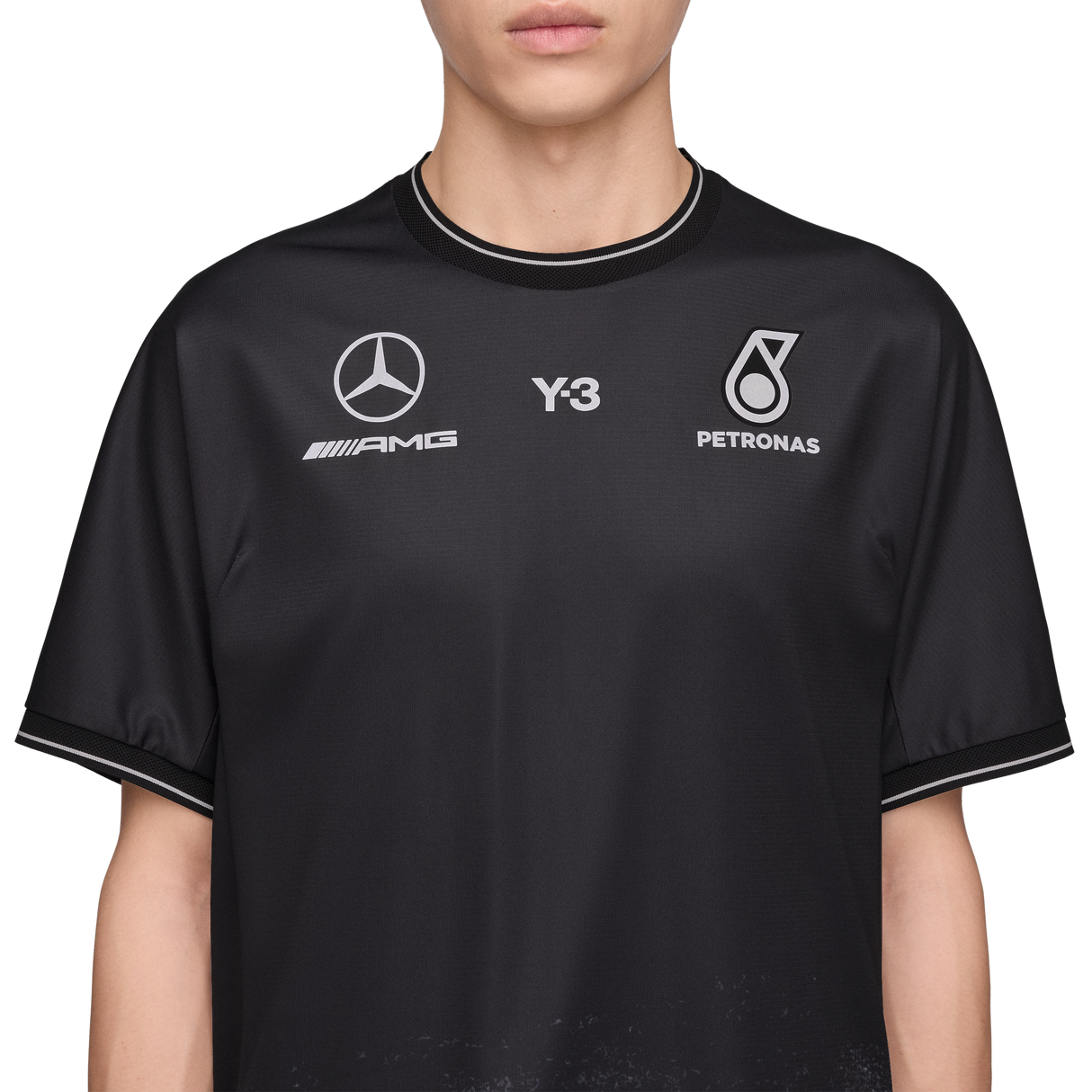 ADIDAS - Y-3 Mercedes - Amg Petronas Formula 1 Team Mechanics Short Sleeve Jersey - Black - image 8