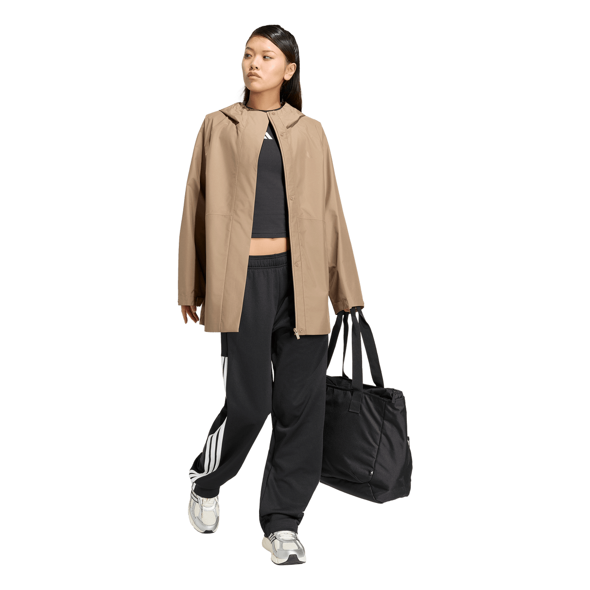 ADIDAS - Essentials Rain Parka Jacket - Donna - Black - image 4