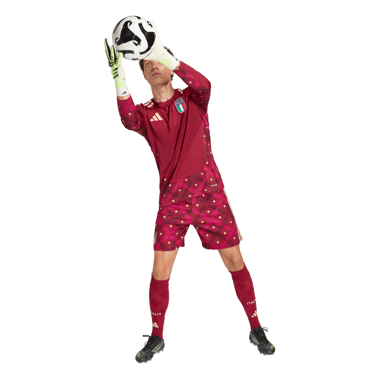 ADIDAS - Italia 26 Maglia Home Goalkeeper Long Sleeve - Uomo - Burgundy - image 5