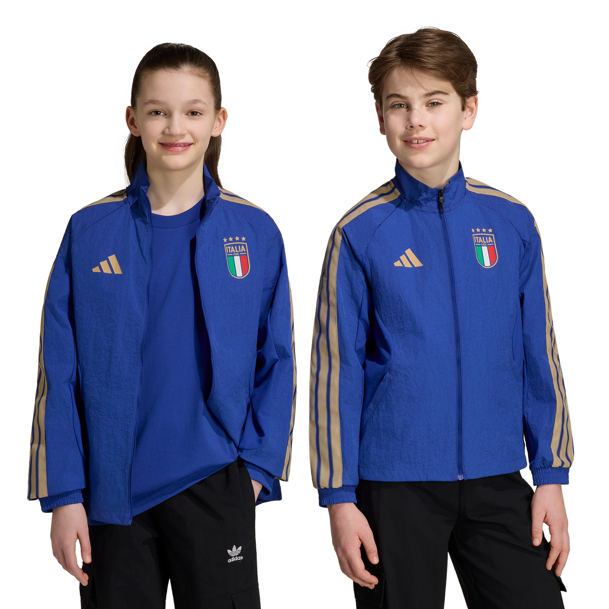 ADIDAS - Italy Home Anthem Jacket Kids - Blue - image 7