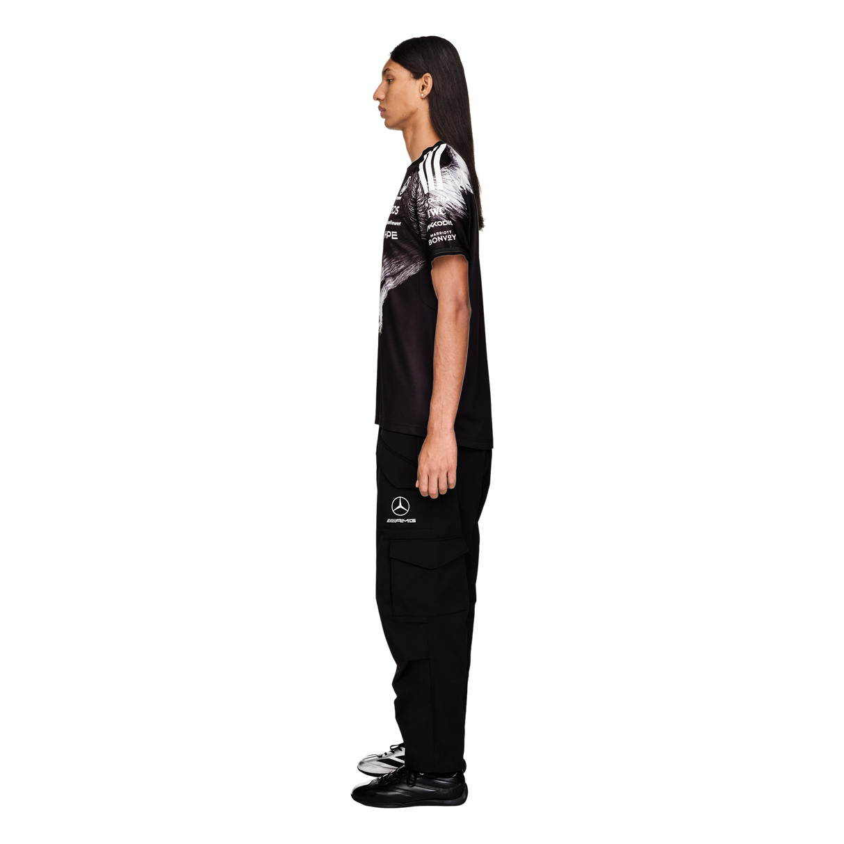 ADIDAS - Y-3 Mercedes - Amg Petronas Formula 1 Team Driver Short Sleeve Jersey - Black - image 4