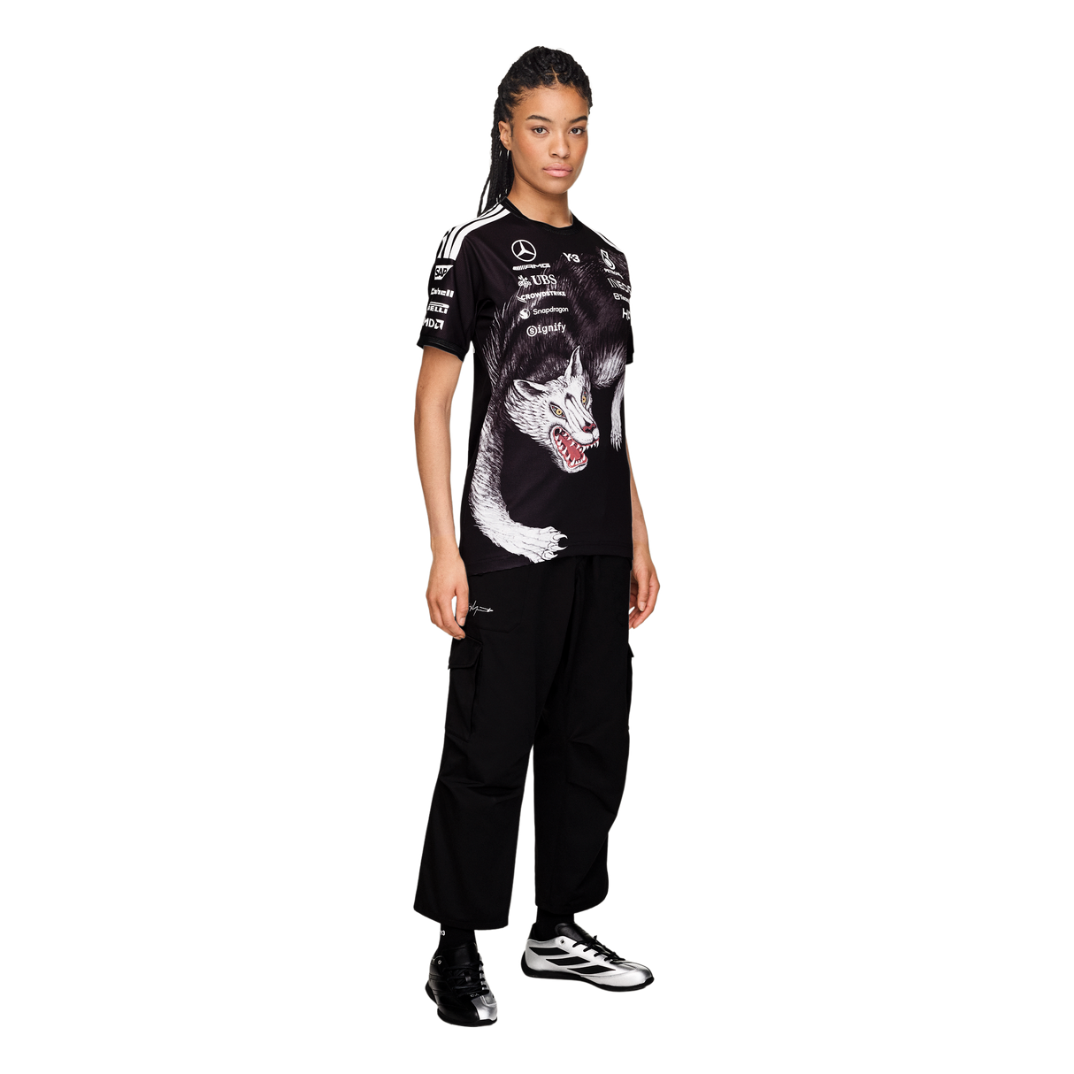 ADIDAS - Y-3 Mercedes - Amg Petronas Formula 1 Team Driver Short Sleeve Jersey - Black - image 6