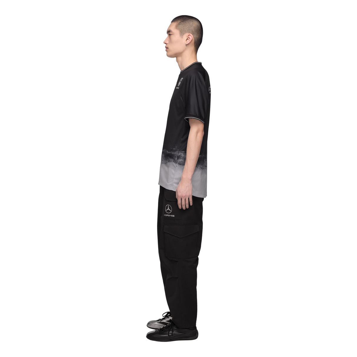 ADIDAS - Y-3 Mercedes - Amg Petronas Formula 1 Team Mechanics Short Sleeve Jersey - Black - image 4