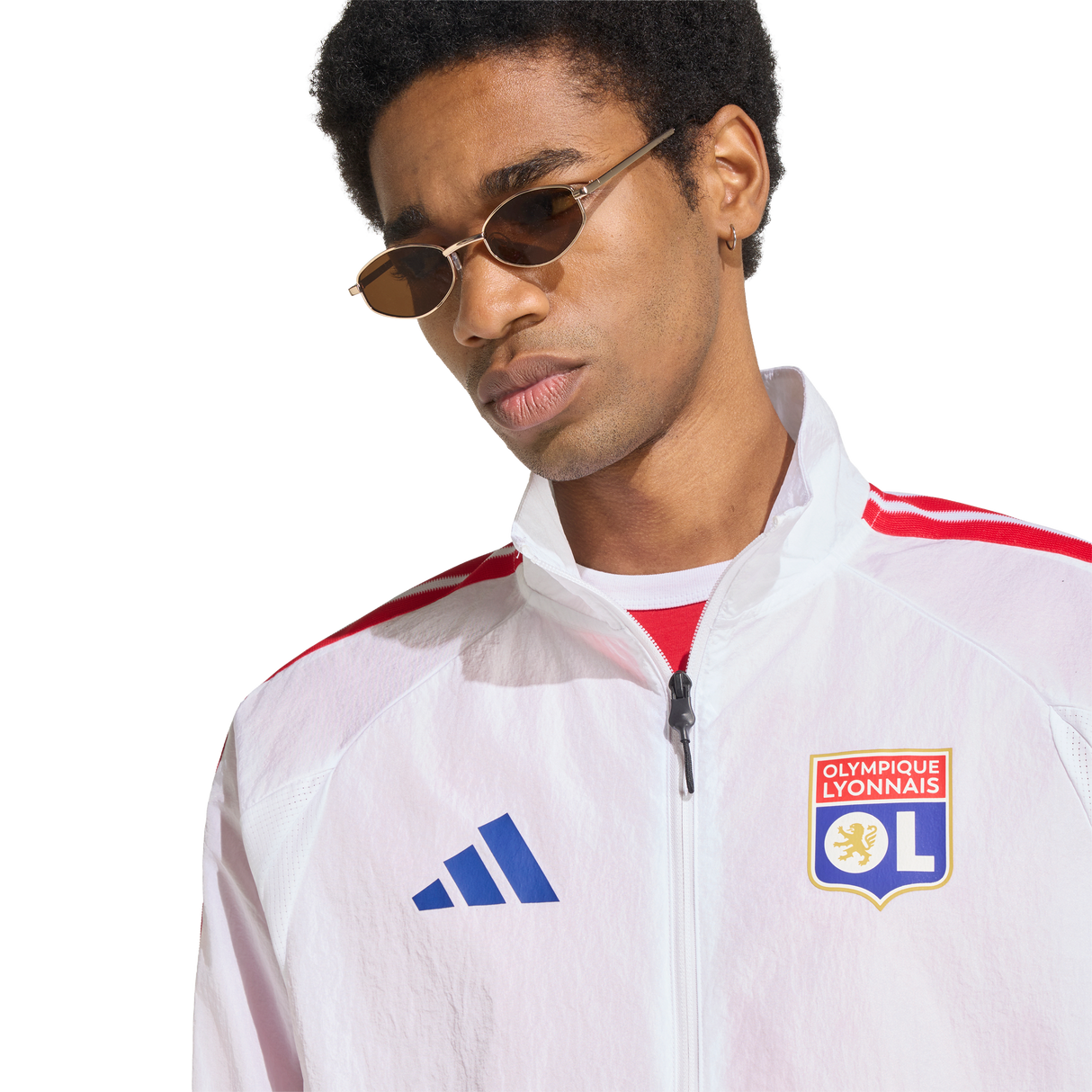 ADIDAS - Olympique Lyonnais Home Anthem Jacket - Uomo - White - image 5