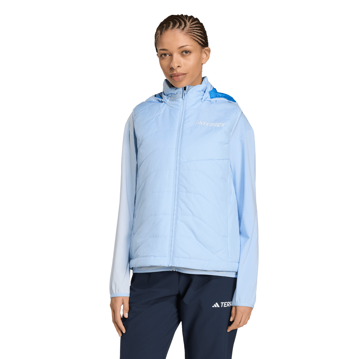 ADIDAS - TERREX Multi CLIMAWARM Insulated Hooded Vest - Donna - Blue - image 2