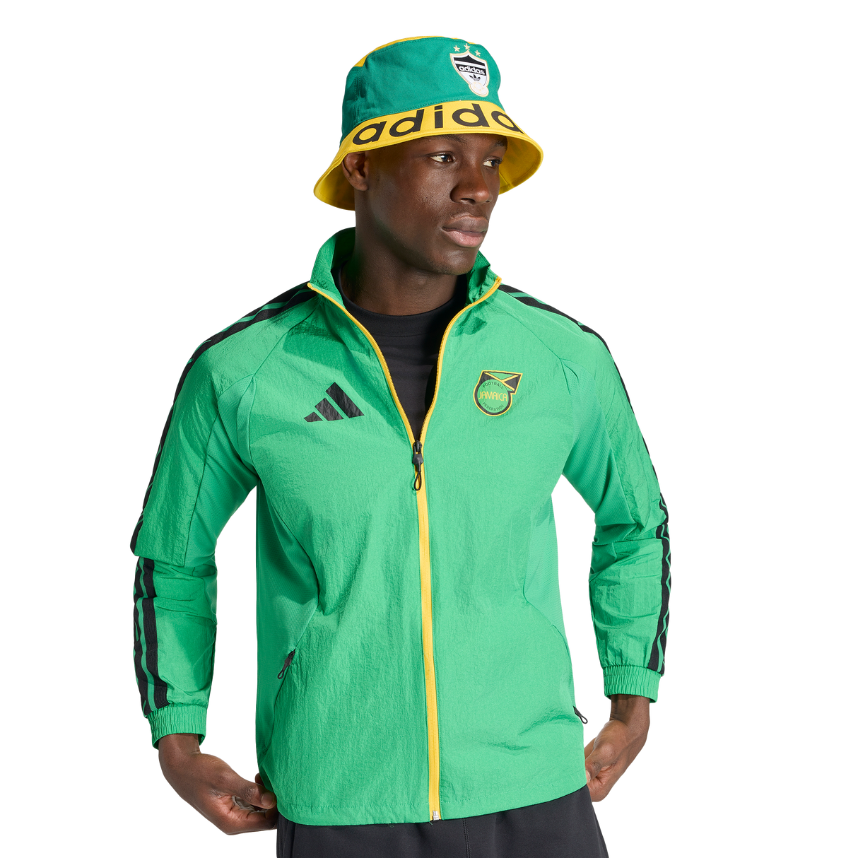 ADIDAS - Giacca Anthem Home Giamaica X Bob Marley - Uomo - Green - image 5