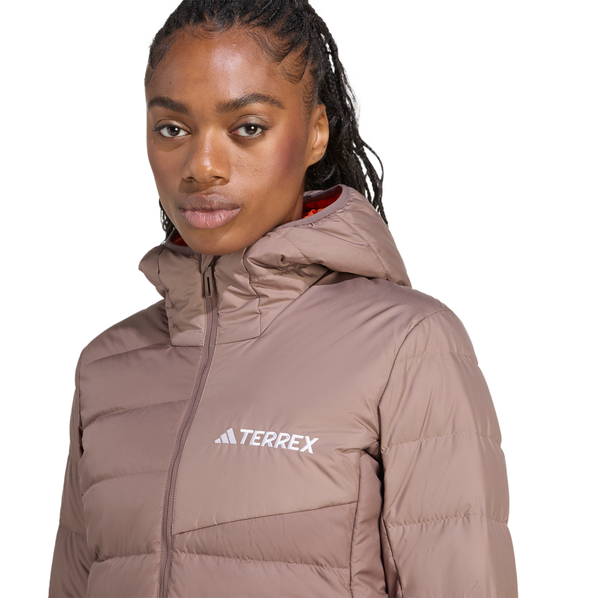 ADIDAS - Giacca TERREX Multi Light Down CLIMAWARM Hooded - Donna - Brown - image 7