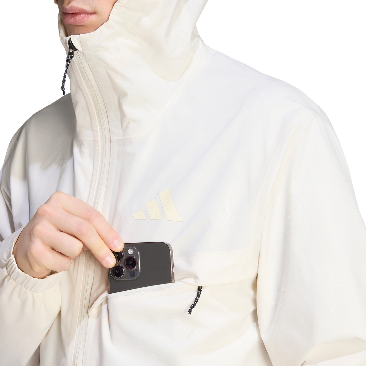 ADIDAS - TERREX Multi 2 Layer CLIMAPROOF Rain Jacket - Uomo - Beige - image 5